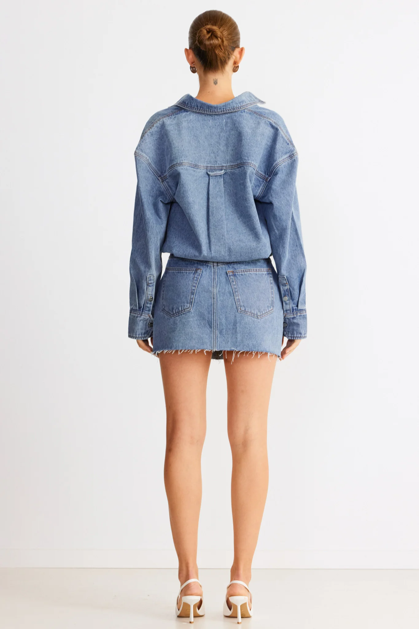SNDYS Eve Denim Skirt Blue - Image 3