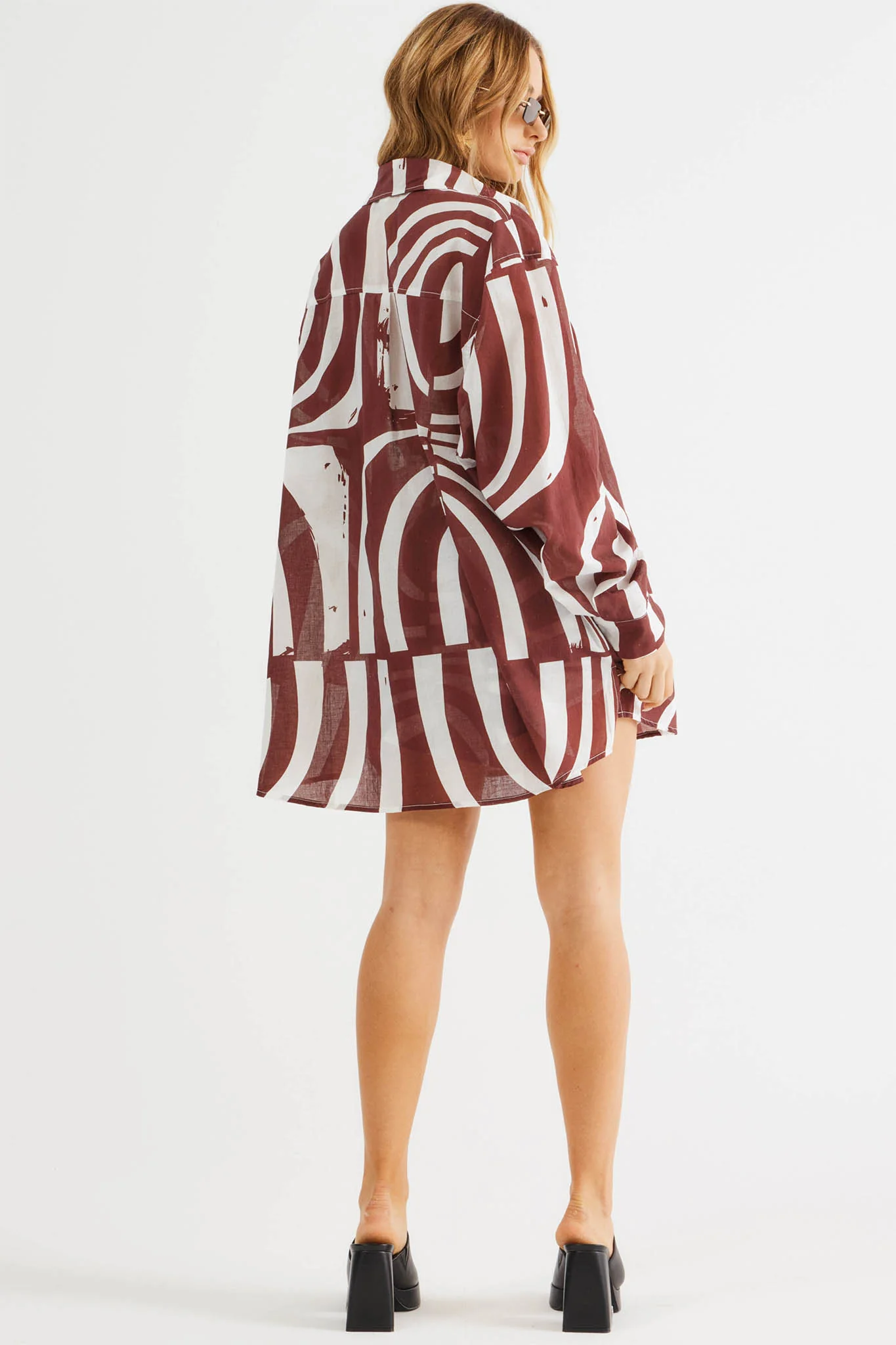 SNDYS Heather Shirt Swirl Brown - Image 2