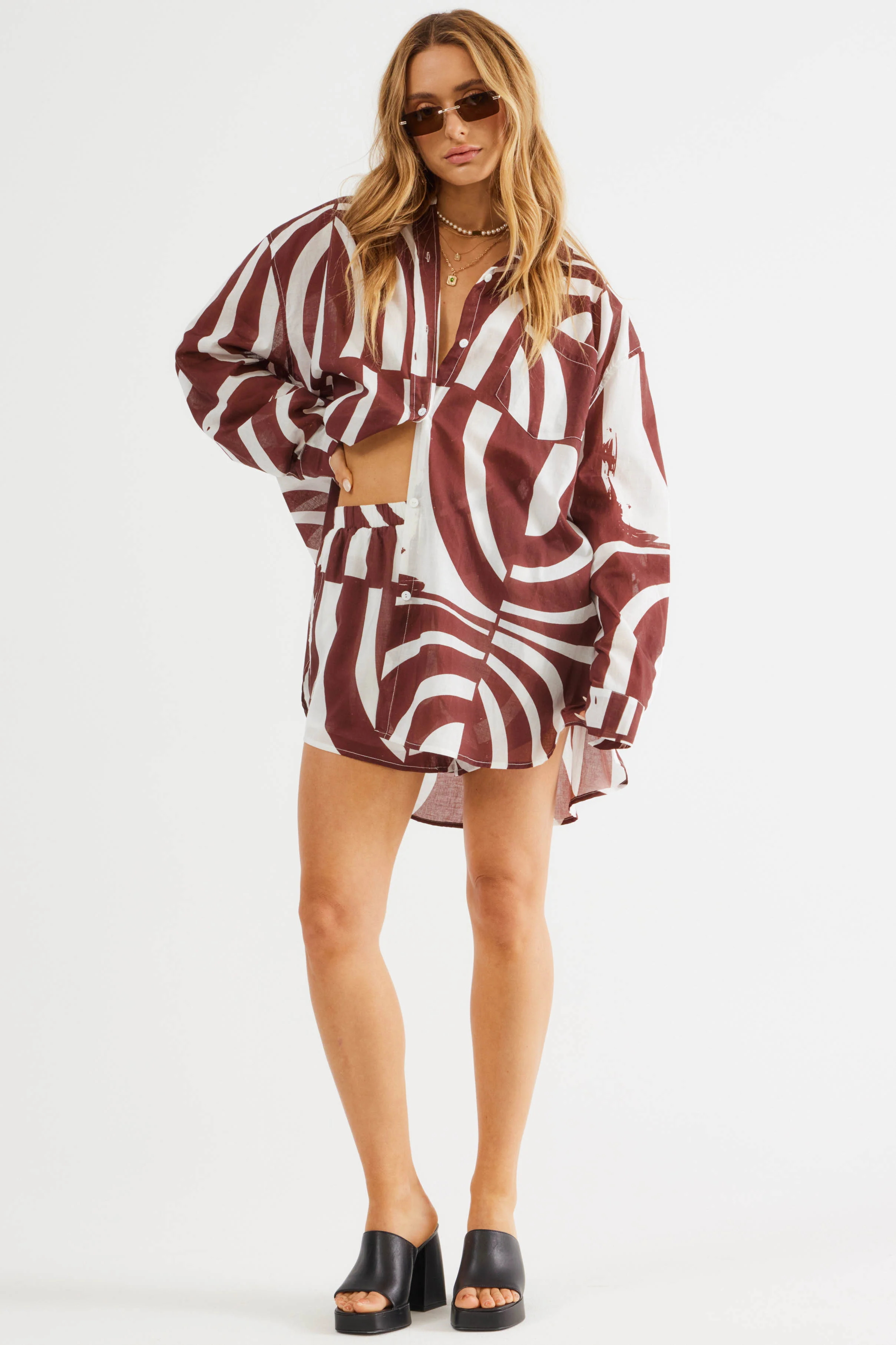SNDYS Heather Shirt Swirl Brown - Image 7