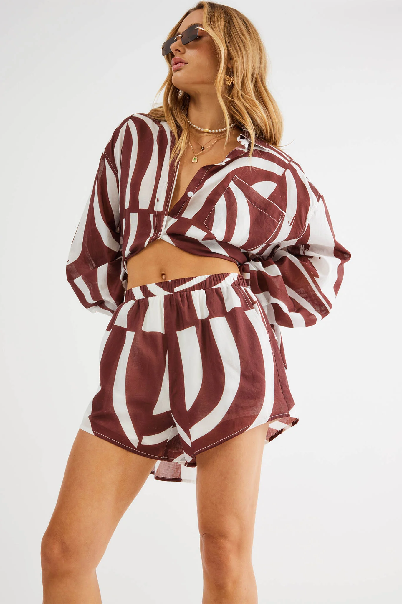 SNDYS Heather Shirt Swirl Brown - Image 8