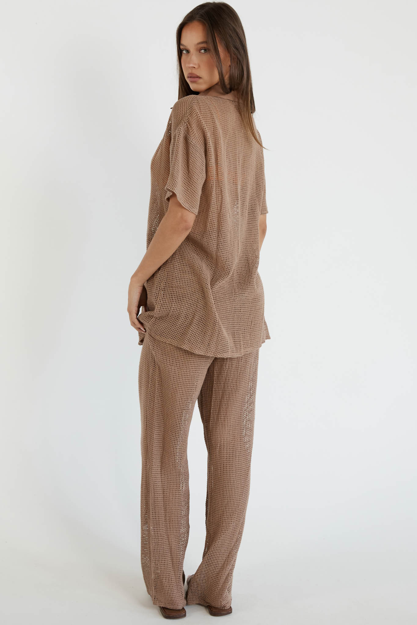 SNDYS Hyams Buttoned Knit Top Mocha - Image 2