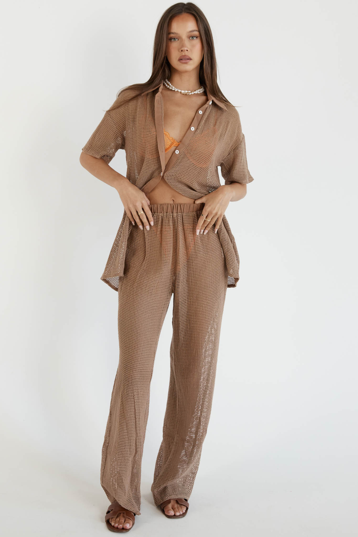 SNDYS Hyams Buttoned Knit Top Mocha - Image 7