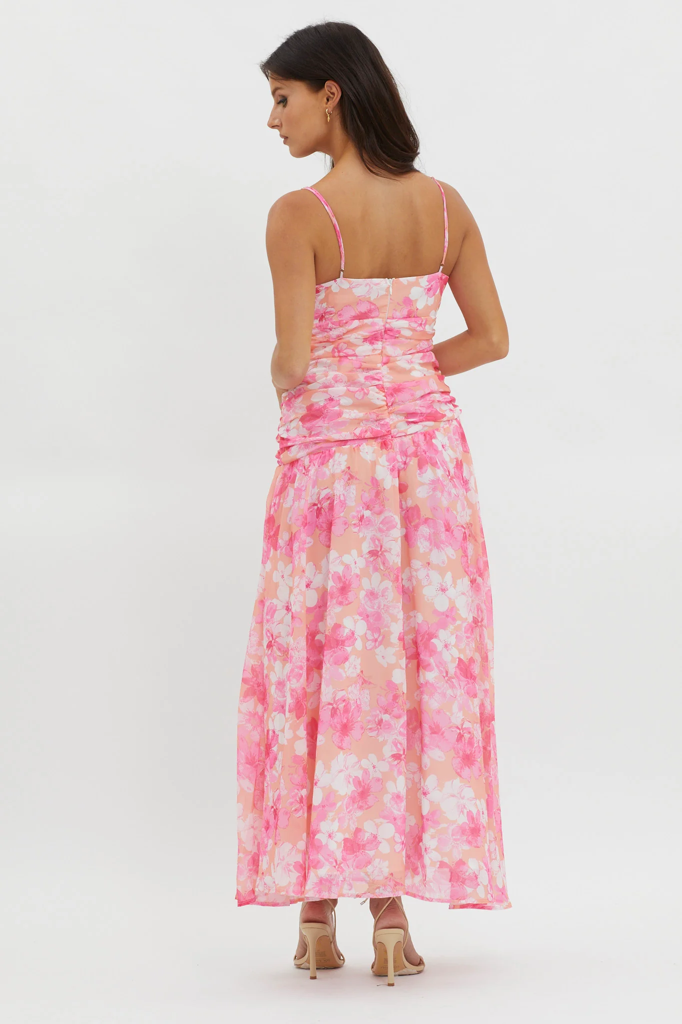 So Blessed Ruched Waist Maxi Dress Pink - Image 2