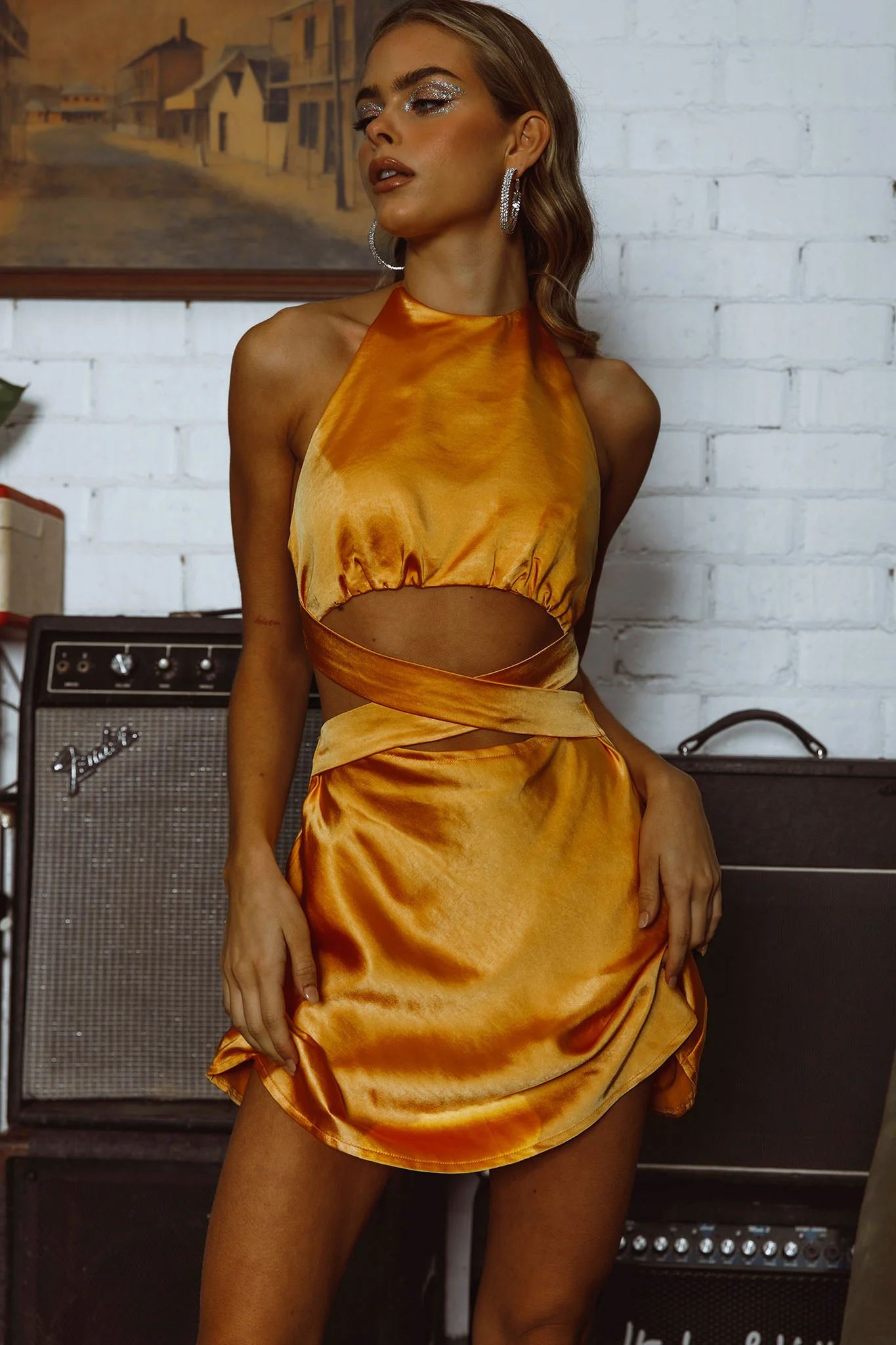 Social Butterfly Cut-Out Waist Mini Dress Mango - Image 10