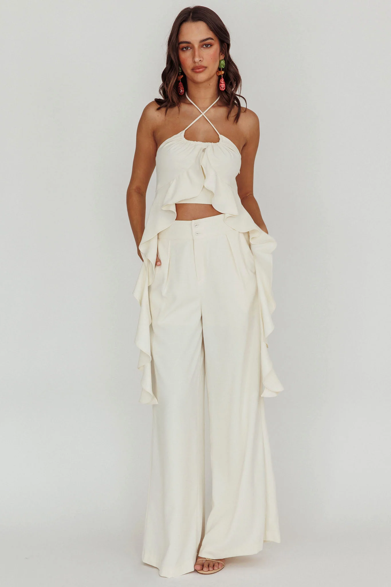 Songbird Wide Leg Pants Bone - Image 5