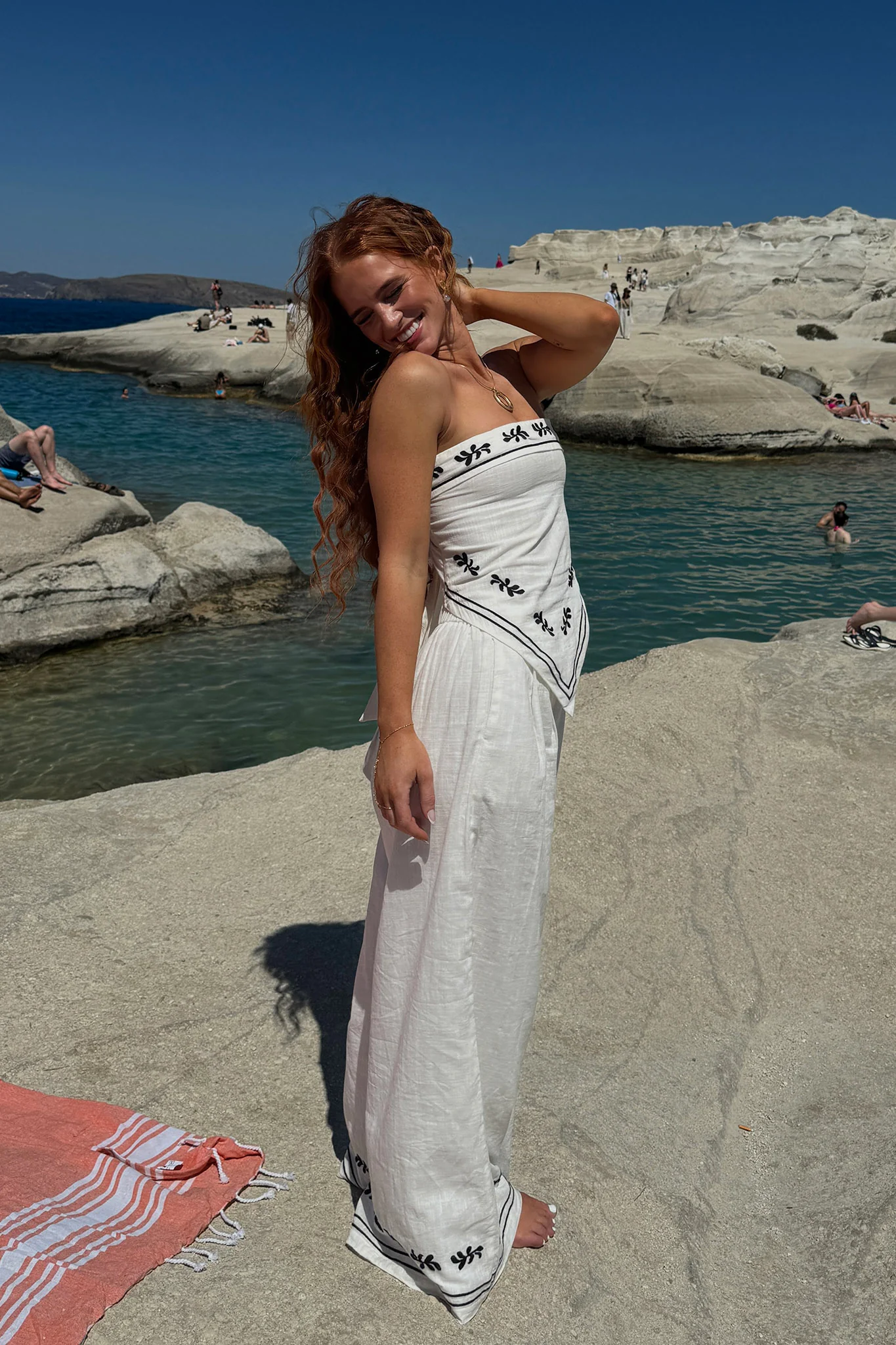 Sought After Wide-Leg Pocket Pants Off White - Image 3