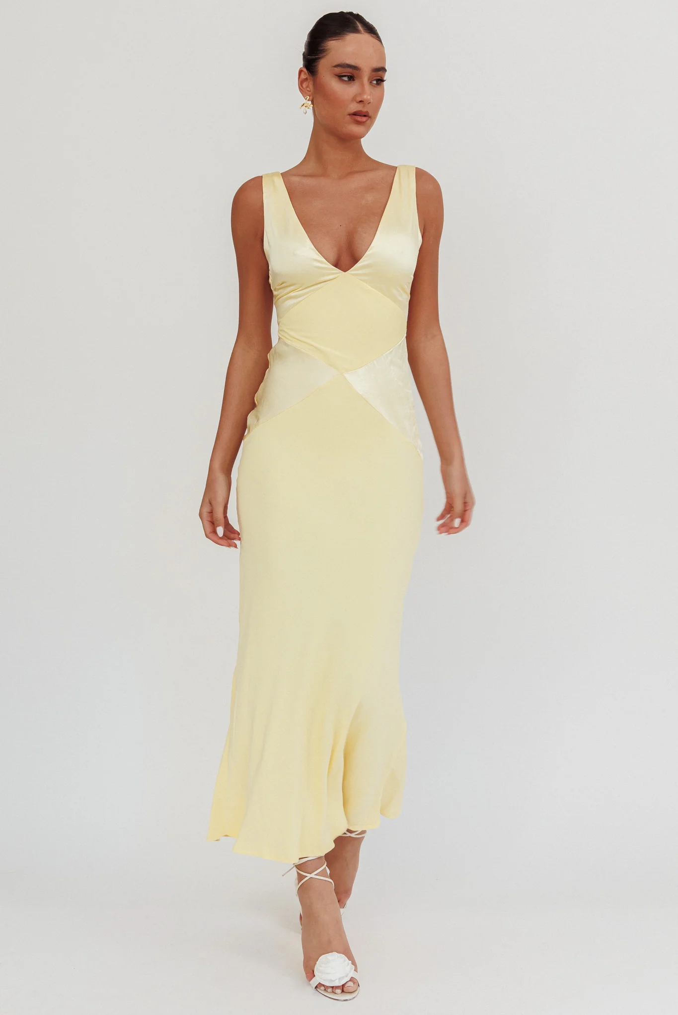 Soul Fire V-Neck Maxi Dress Butter - Image 4