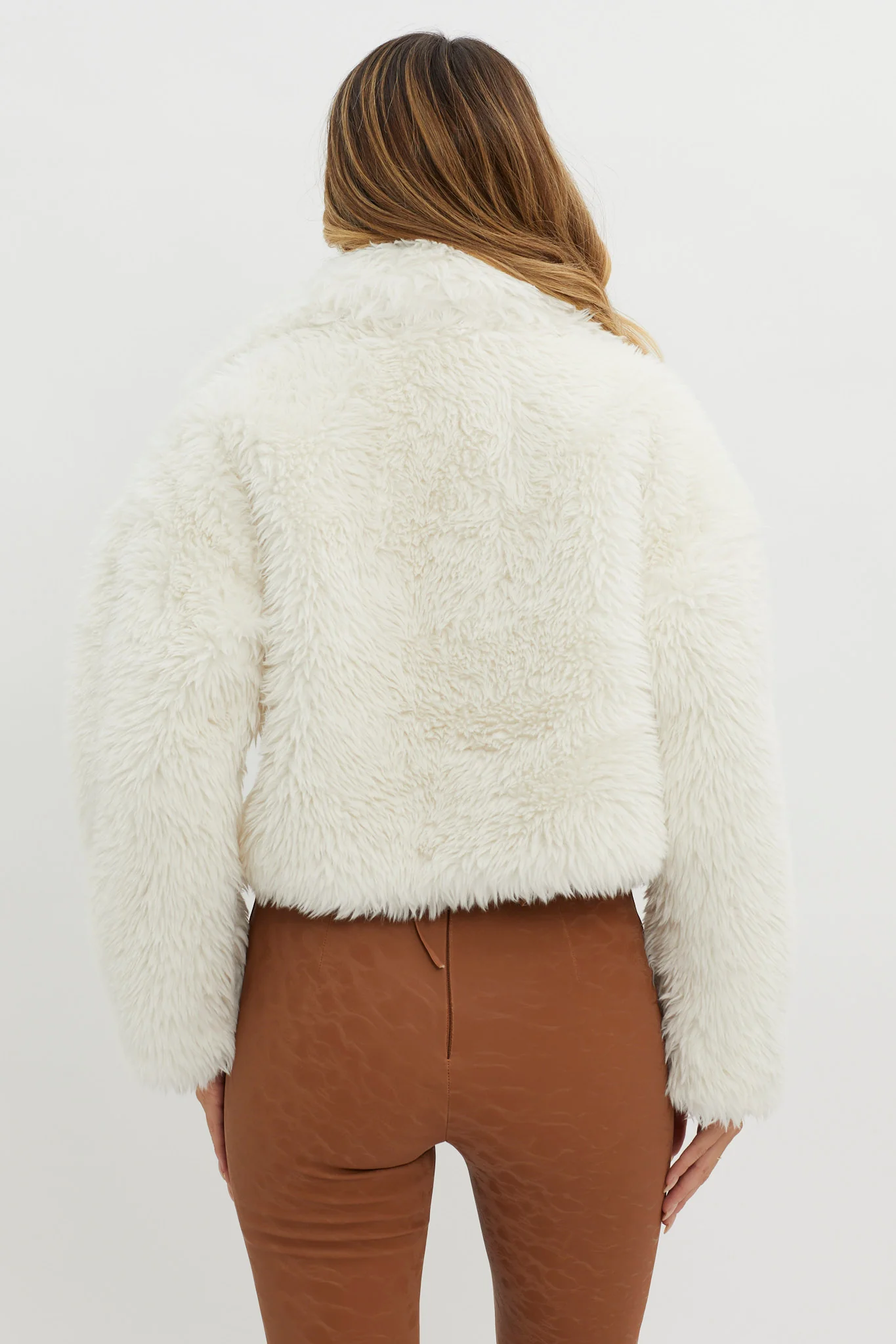 St Moritz Notch Lapel Fur Jacket White - Image 2