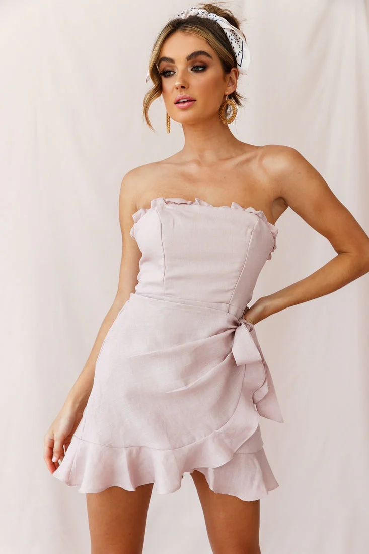 Stacey Frill Bustier Wrap Dress Blush - Image 6