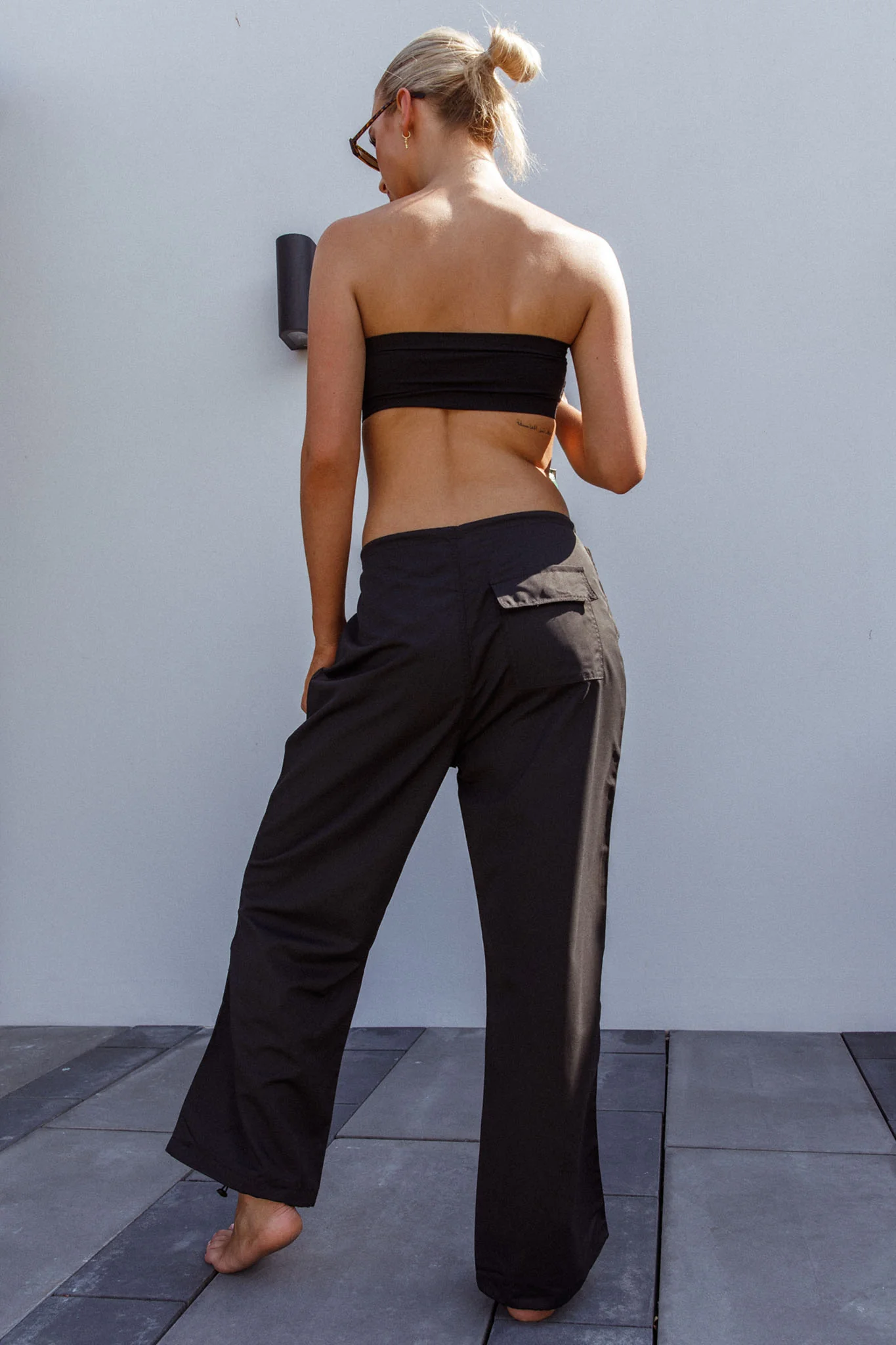 Starting Line Low Rise Wide Leg Pants Black - Image 2