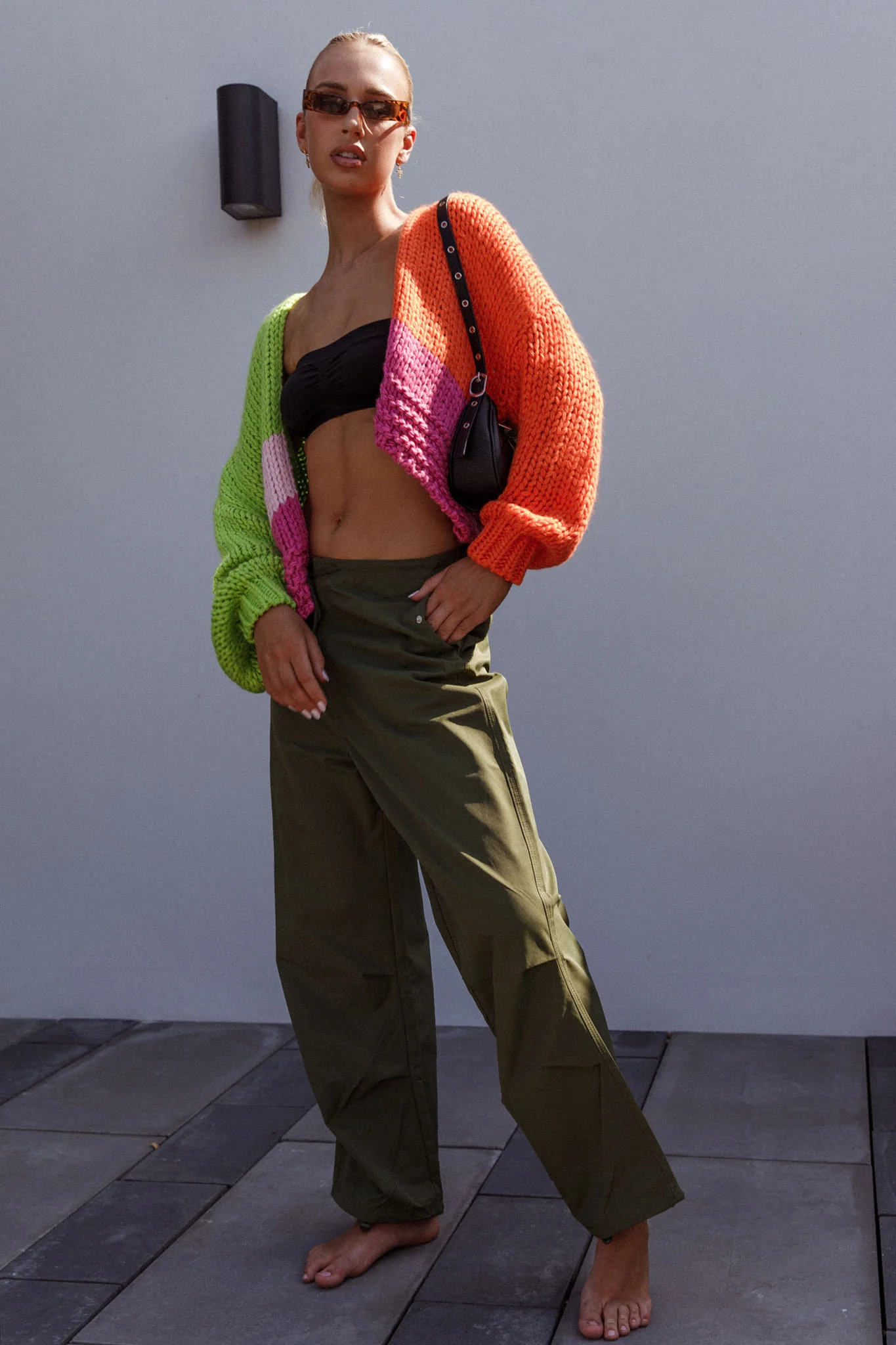 Starting Line Low Rise Wide Leg Pants Olive - Image 3