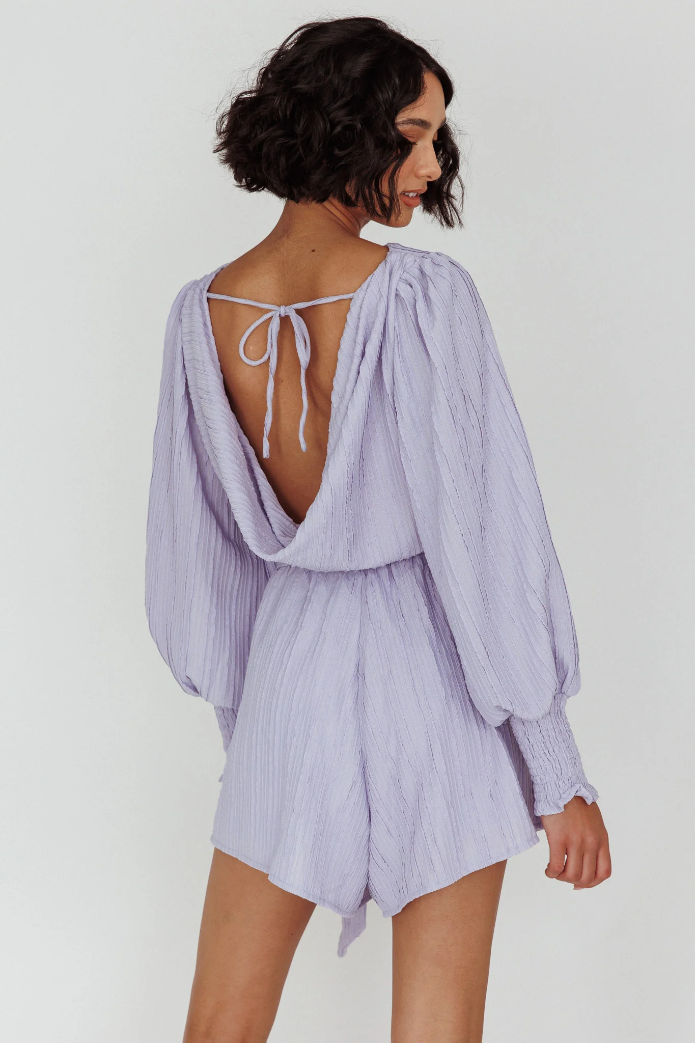 Summer Lover Long Sleeve Romper Lilac - Image 2