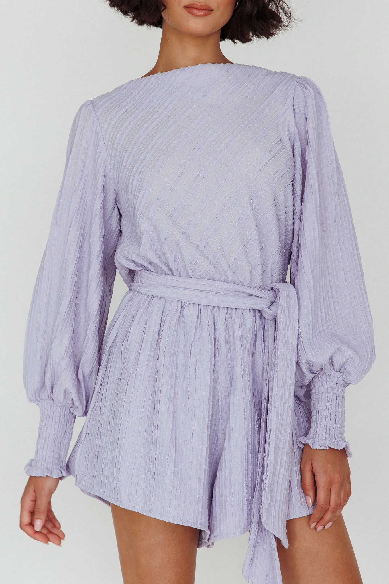 Summer Lover Long Sleeve Romper Lilac - Image 4