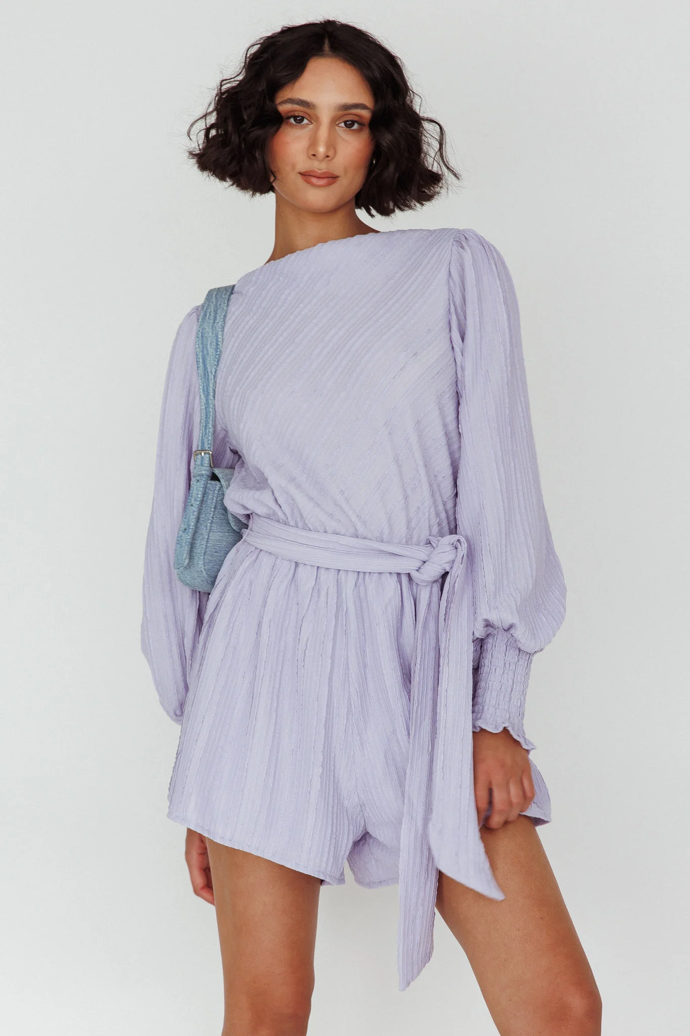 Summer Lover Long Sleeve Romper Lilac - Image 6