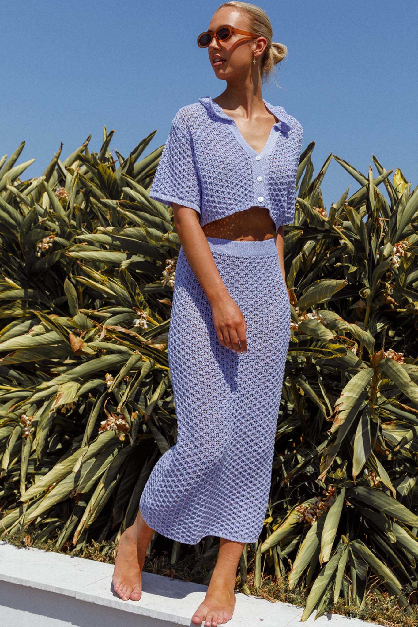Summer Sunset Crochet Top Lavender - Image 7