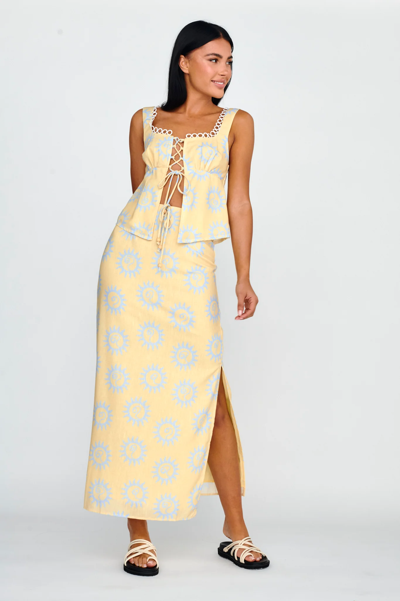 Sun Days Midi Skirt Sun Lemon - Image 5