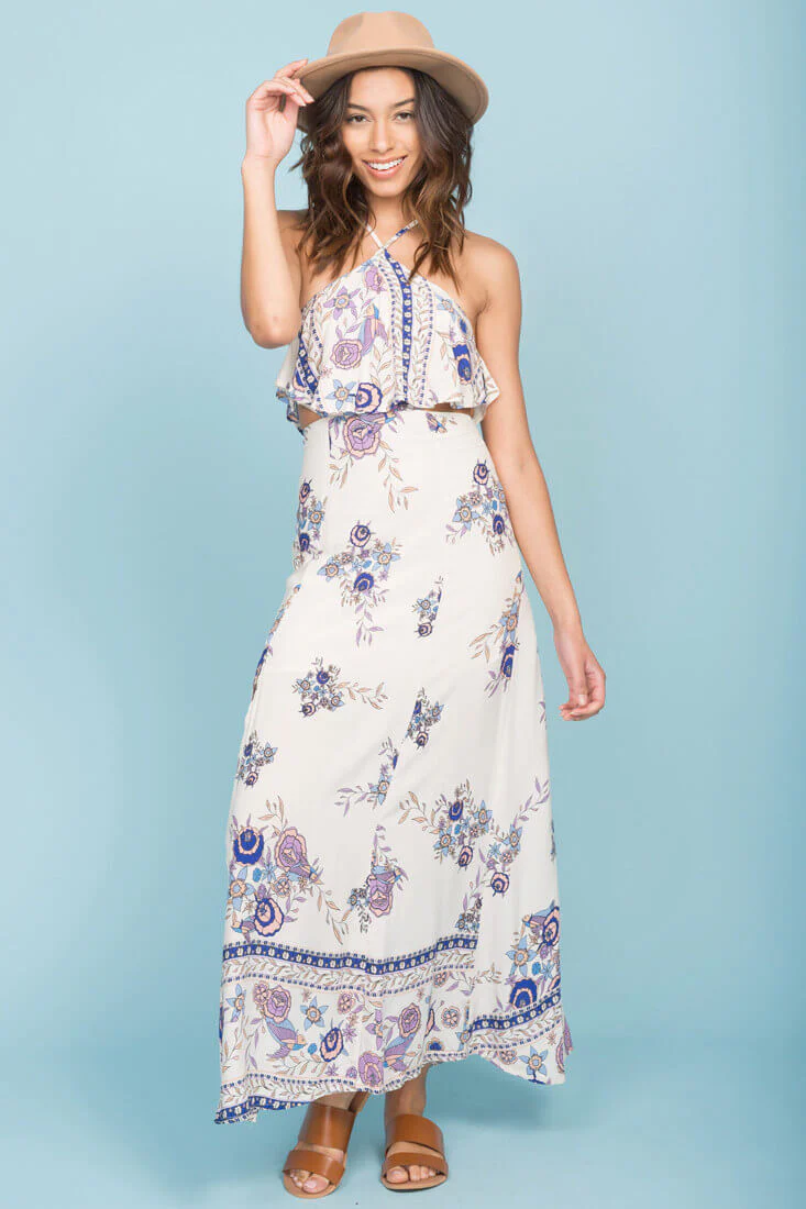 Monday cutout Maxi Dress Purple - Image 2
