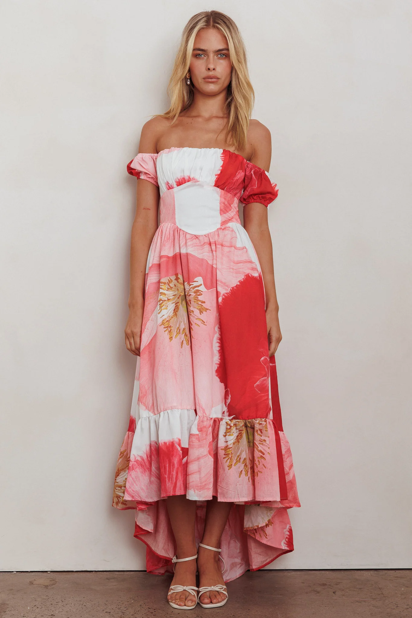 Sunday Mornings Ruched Bust Maxi Dress Floral Blush - Image 5