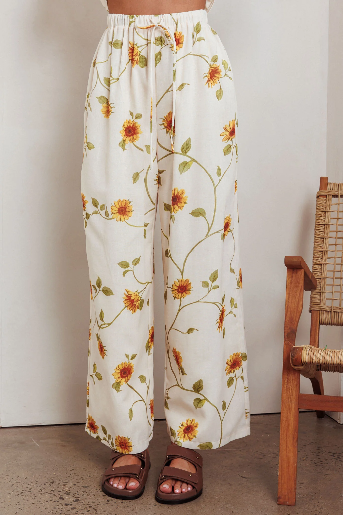 Sway Drawstring Pants Sunflower