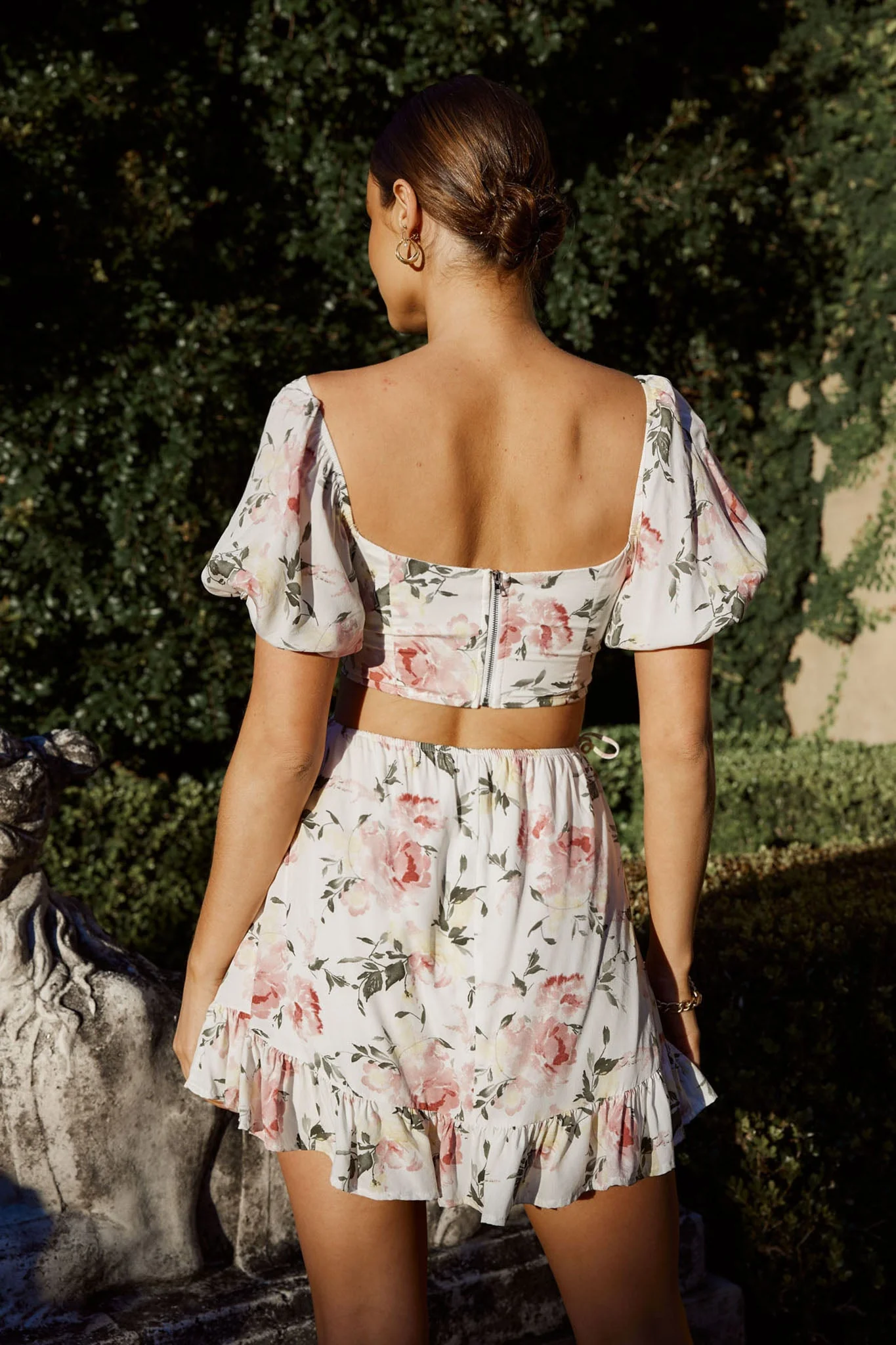 Sweet Romance Cut-Out Mini Dress White - Image 6