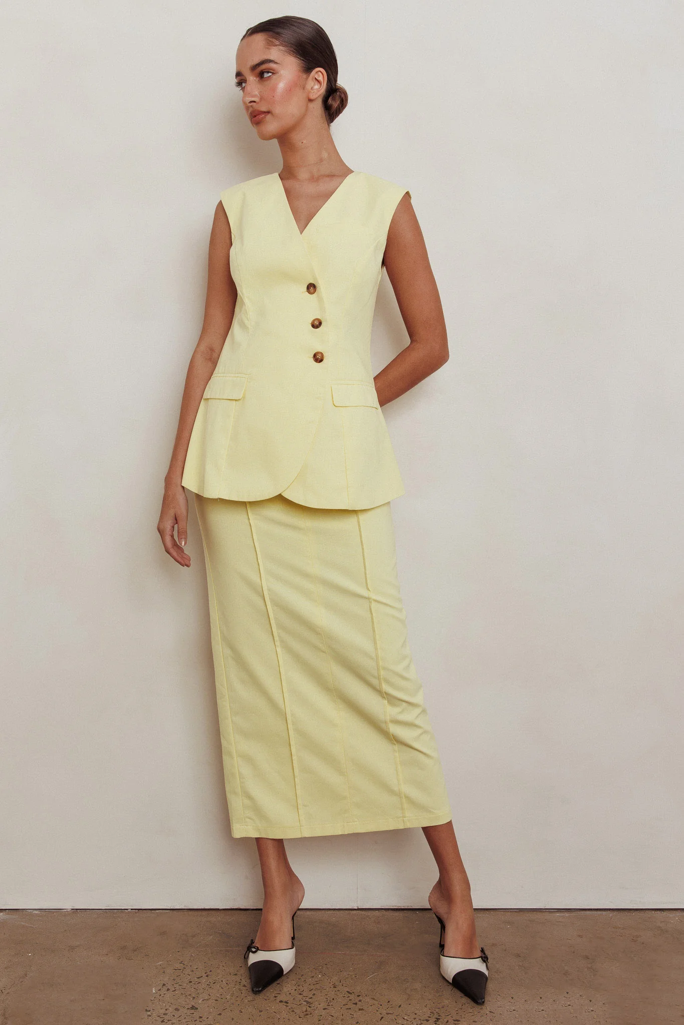 Sweet Treat Sleeveless Top Lemon - Image 5