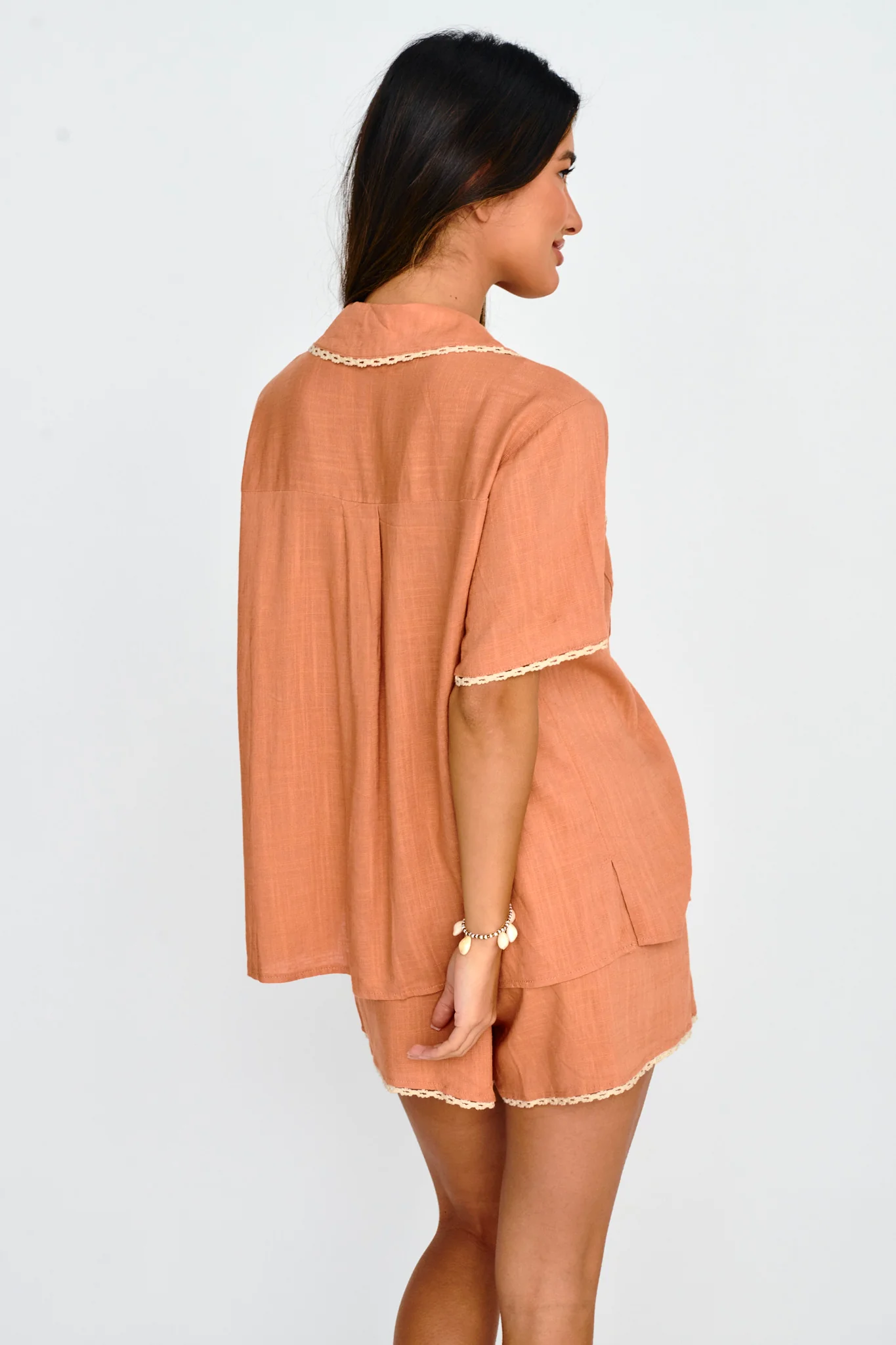 Swing Of Things Embroidered Shirt Mocha - Image 2