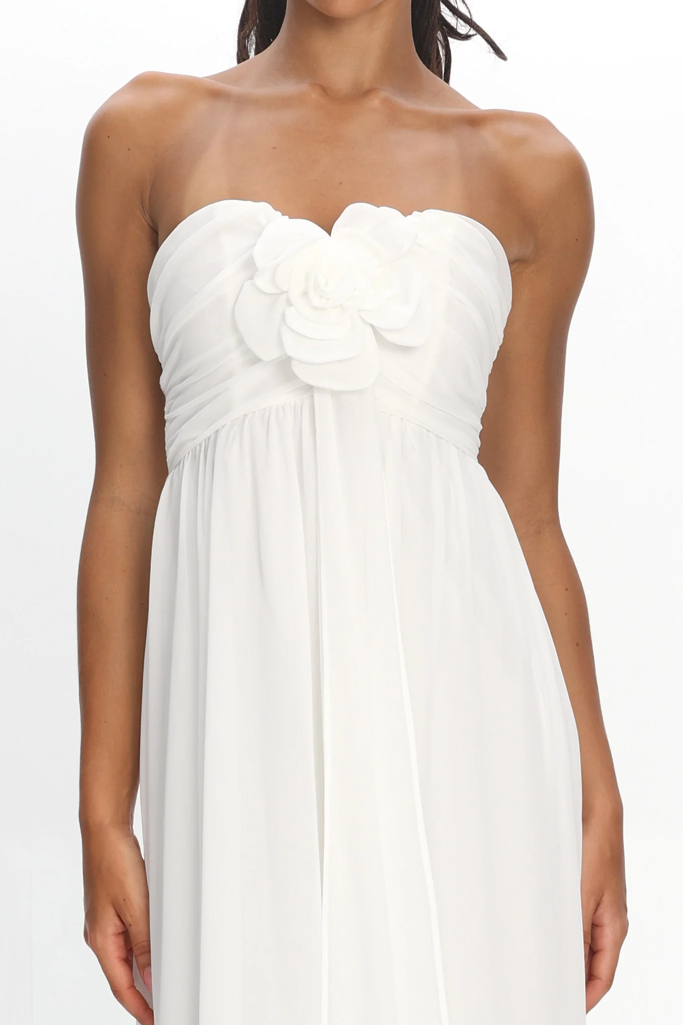 Sylvi Embellished Bust Maxi Dress Oyster - Image 3