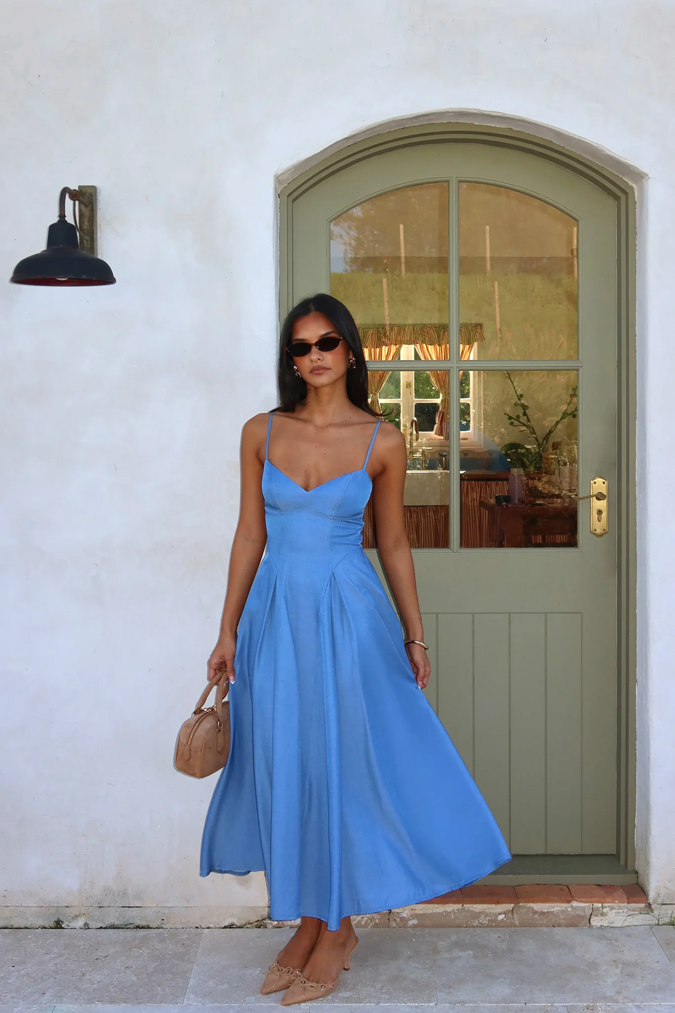 Take It All Cami Strap Midi Dress Light Blue - Image 2