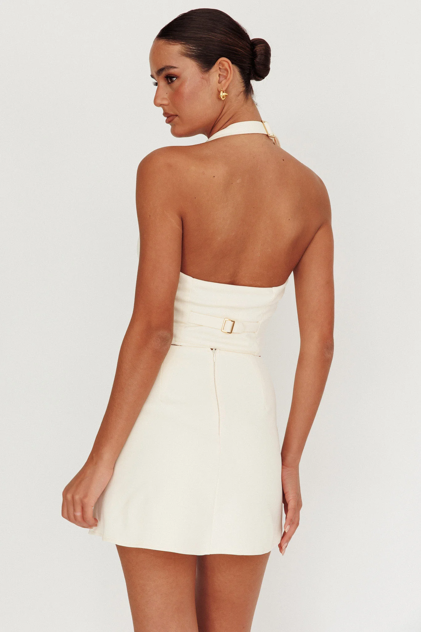 Tammi Halter Vest Top Oyster - Image 3