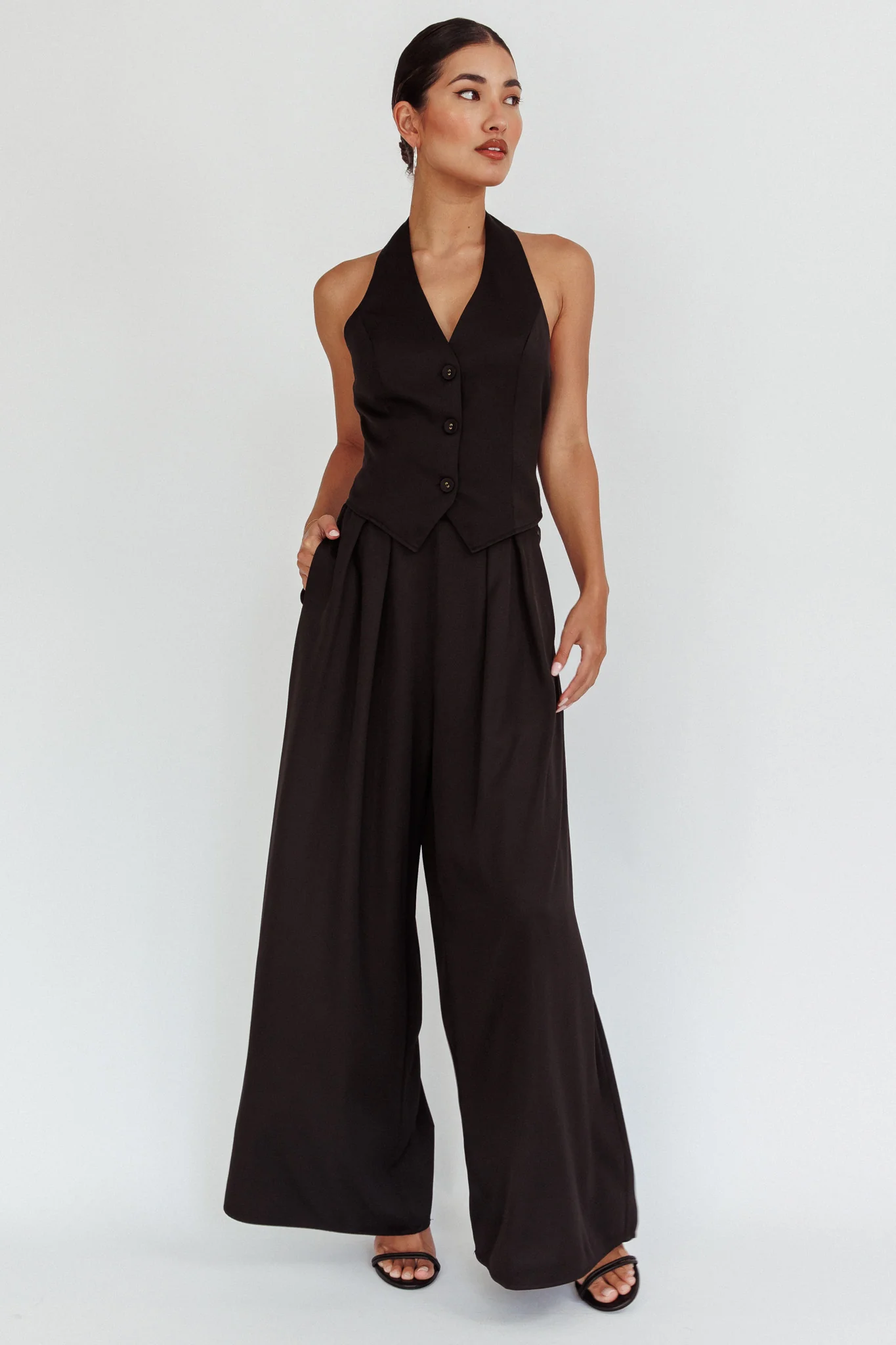 Tammi Wide Leg Pants Black - Image 5