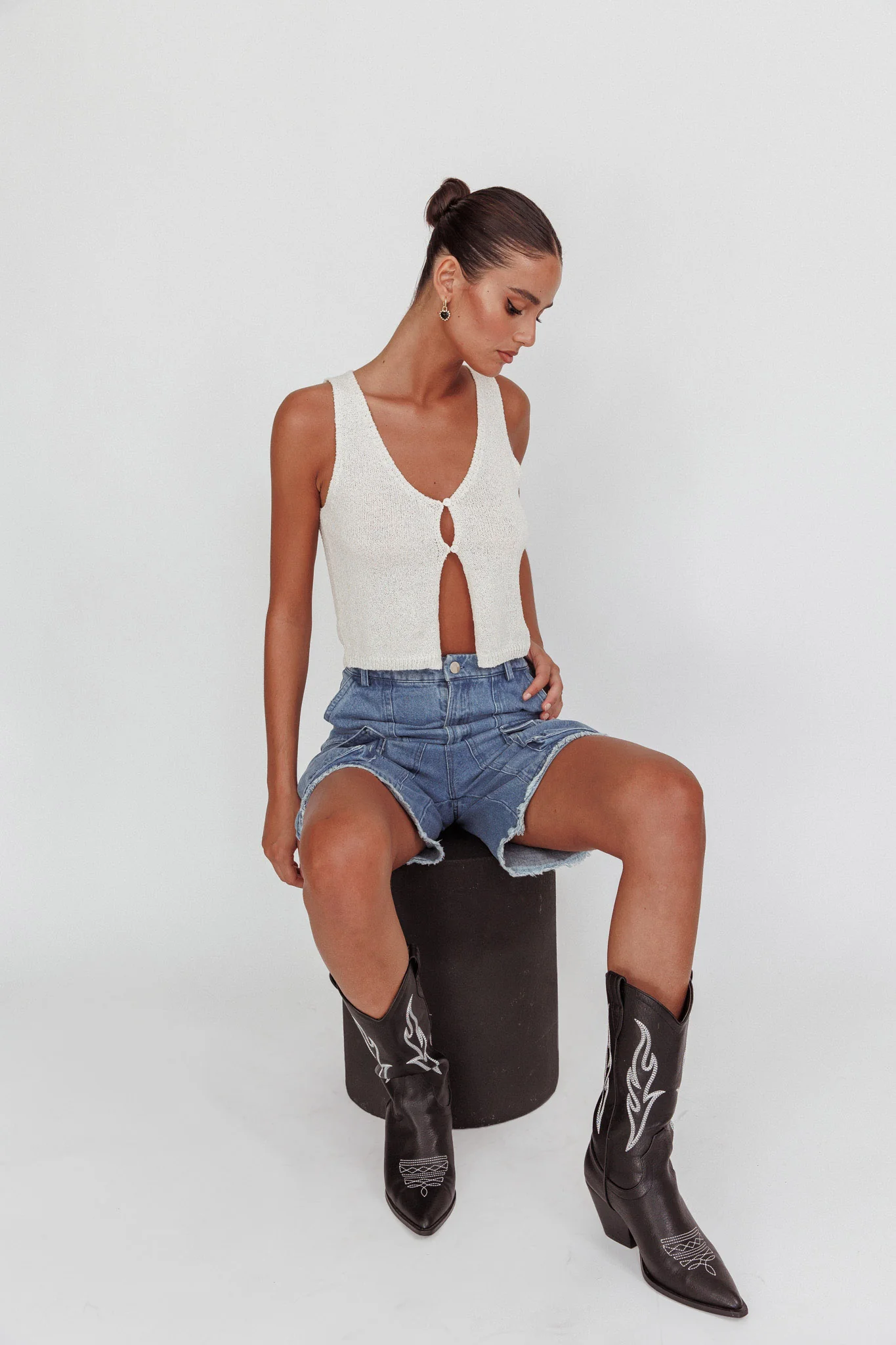 Tardy Cargo Short Jorts Denim - Image 3