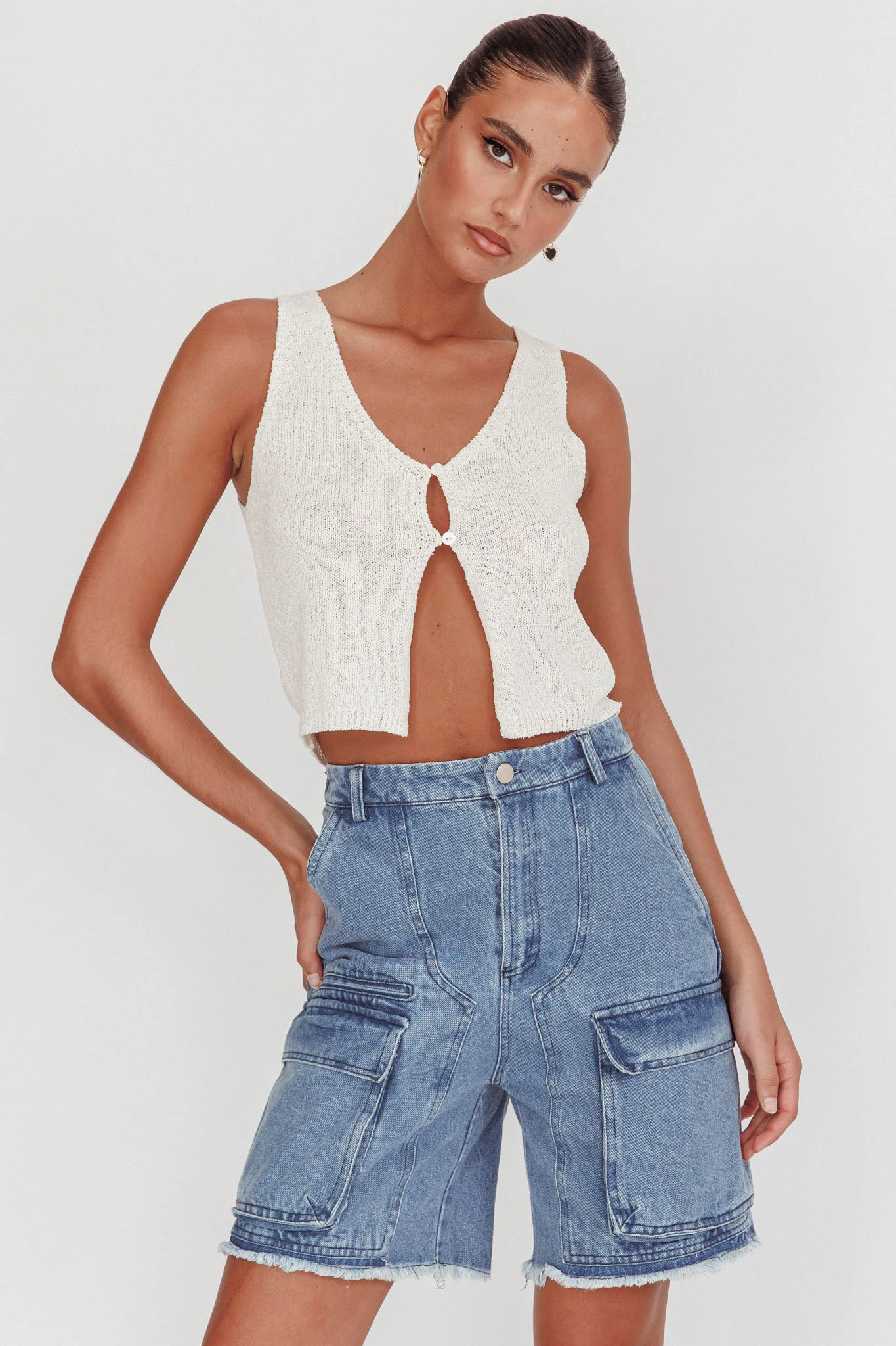 Tardy Cargo Short Jorts Denim - Image 6