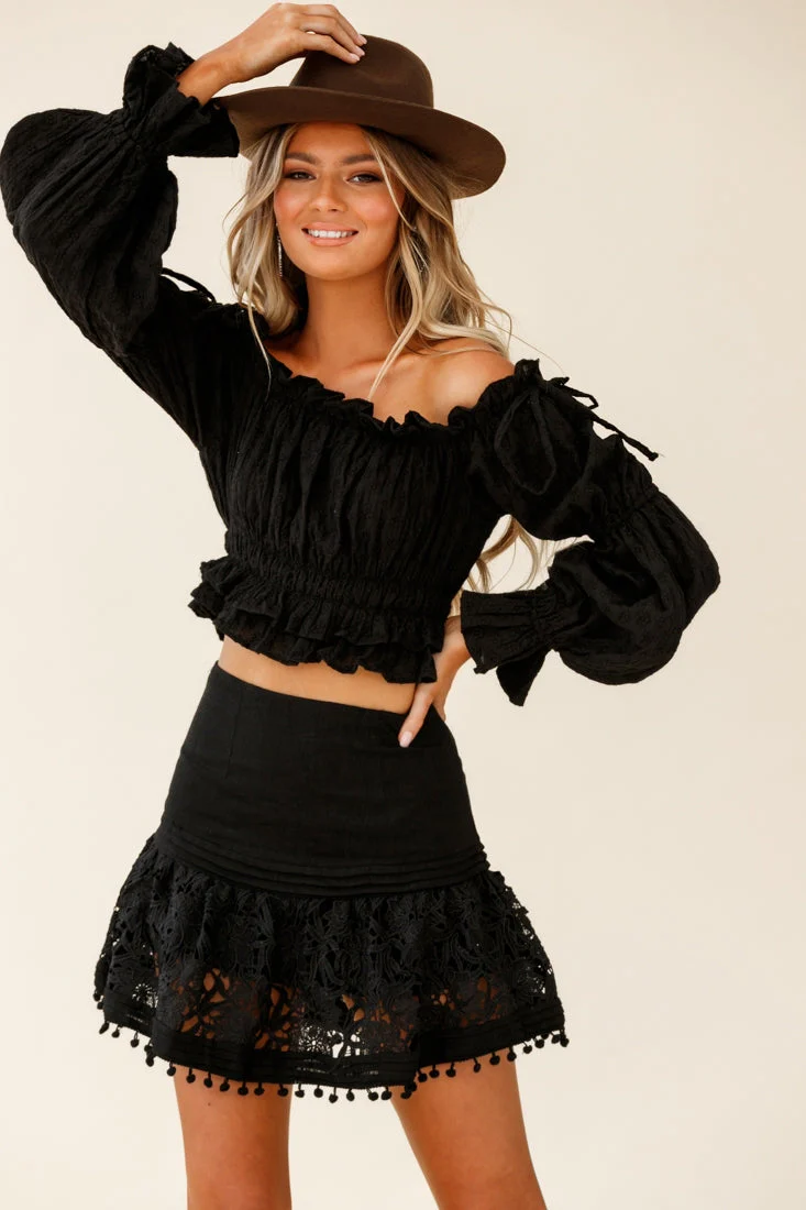 Taryn Bardot Top Black - Image 3