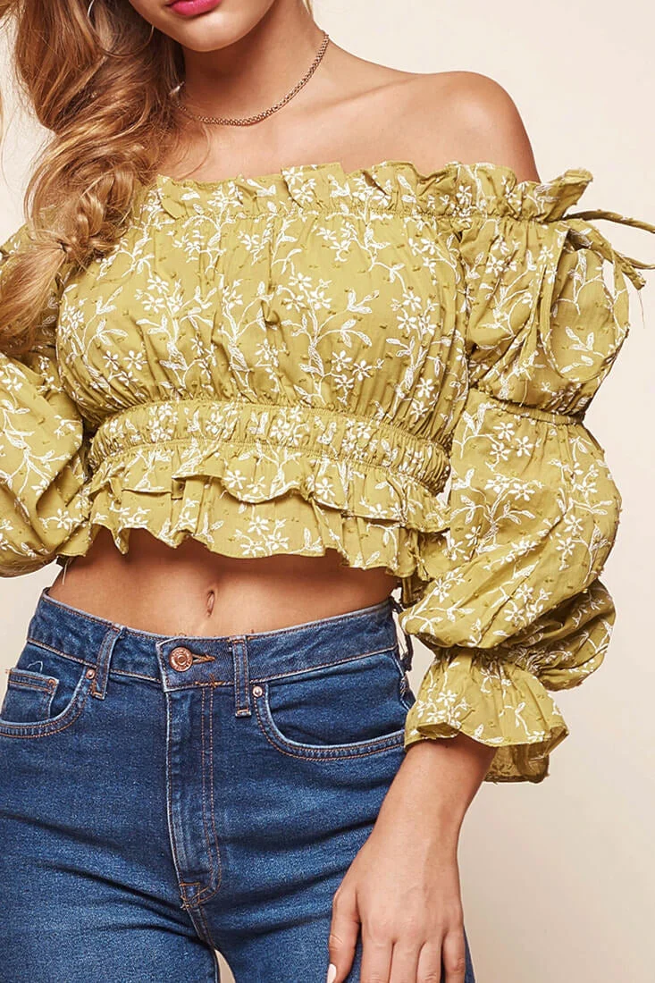Taryn Bardot Top Lime - Image 6