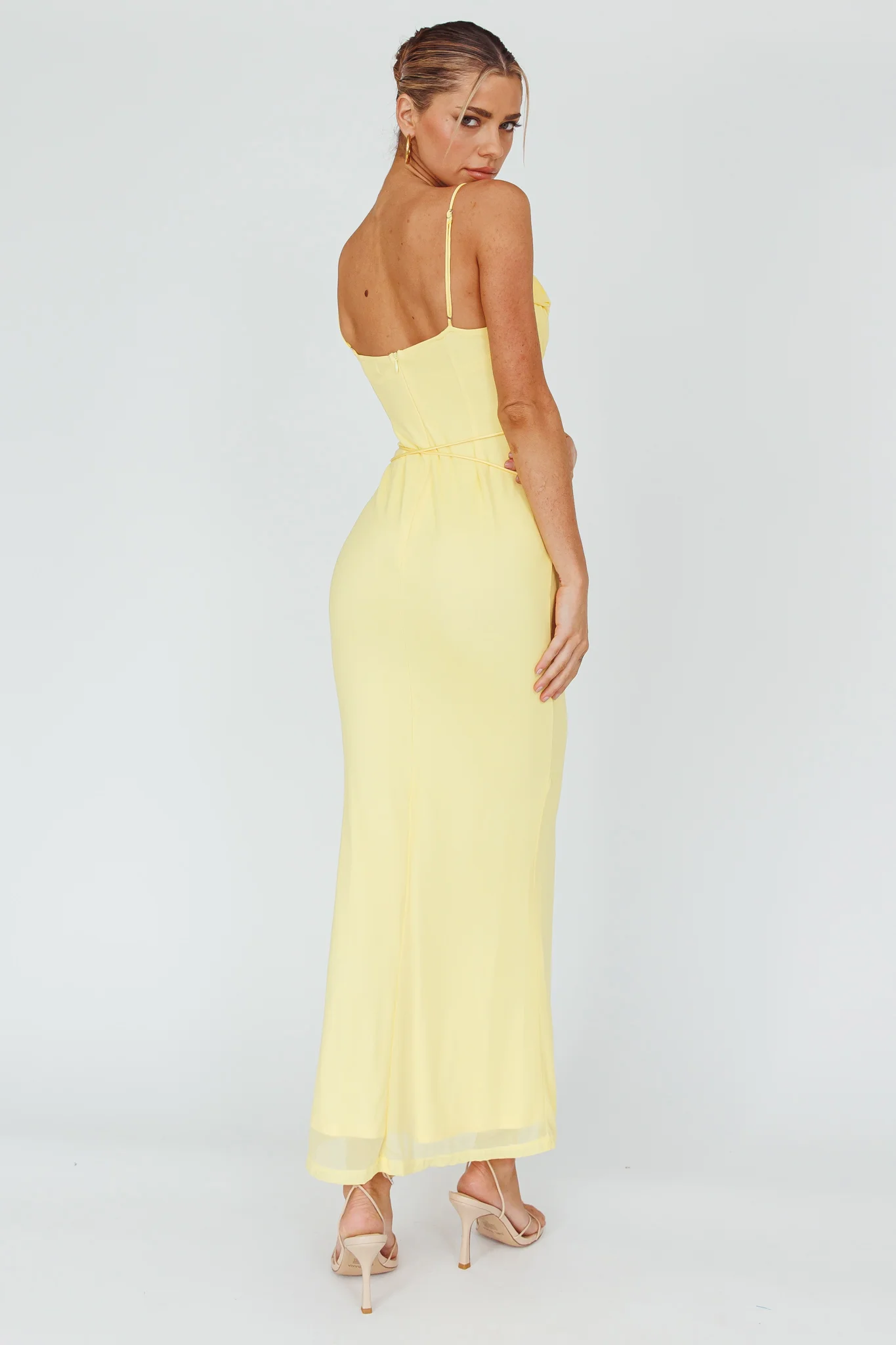 Teava Laced Waist Maxi Dress Butter - Image 2