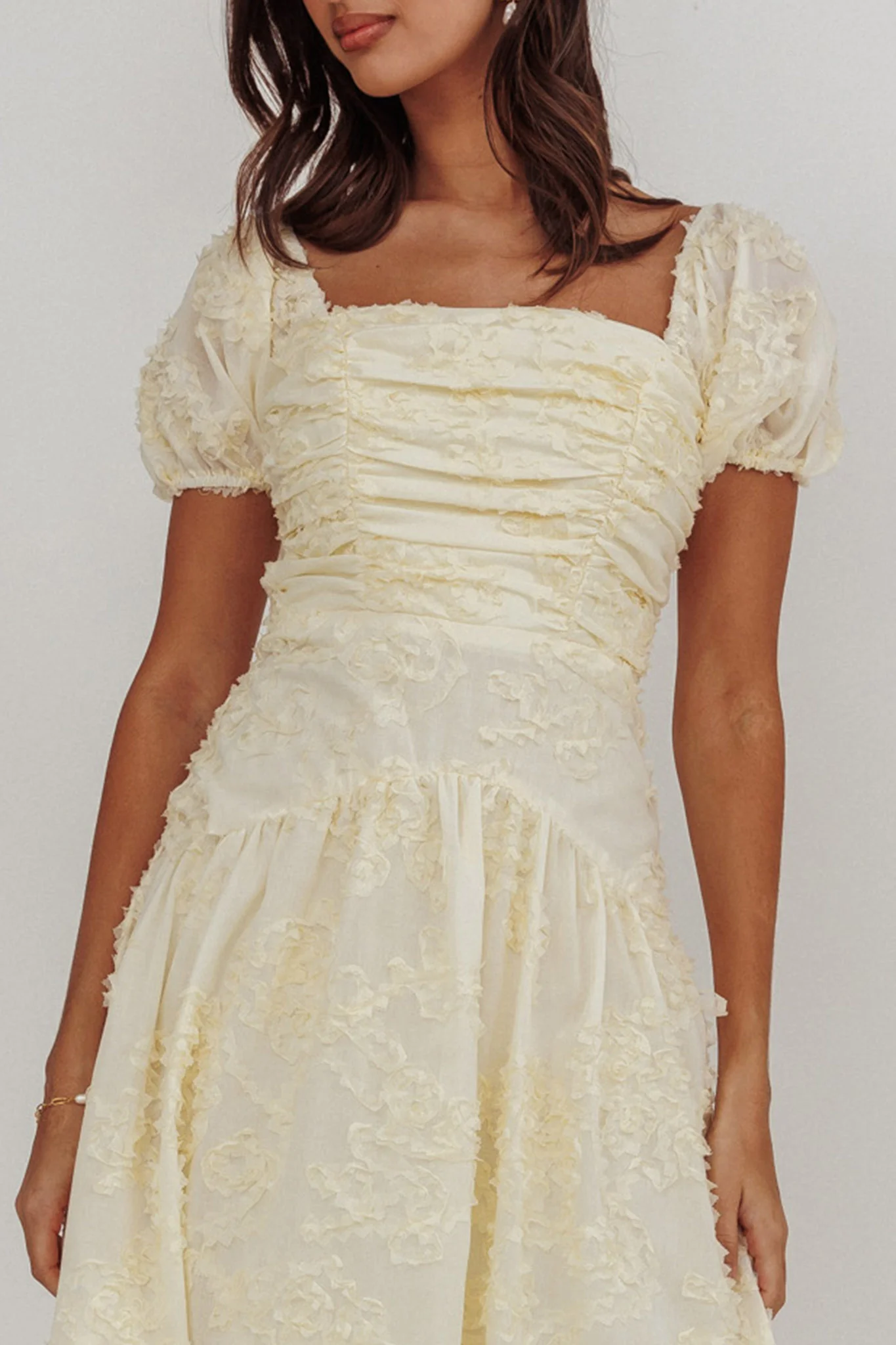 Telma Puff Sleeves Midi Dress Butter - Image 5