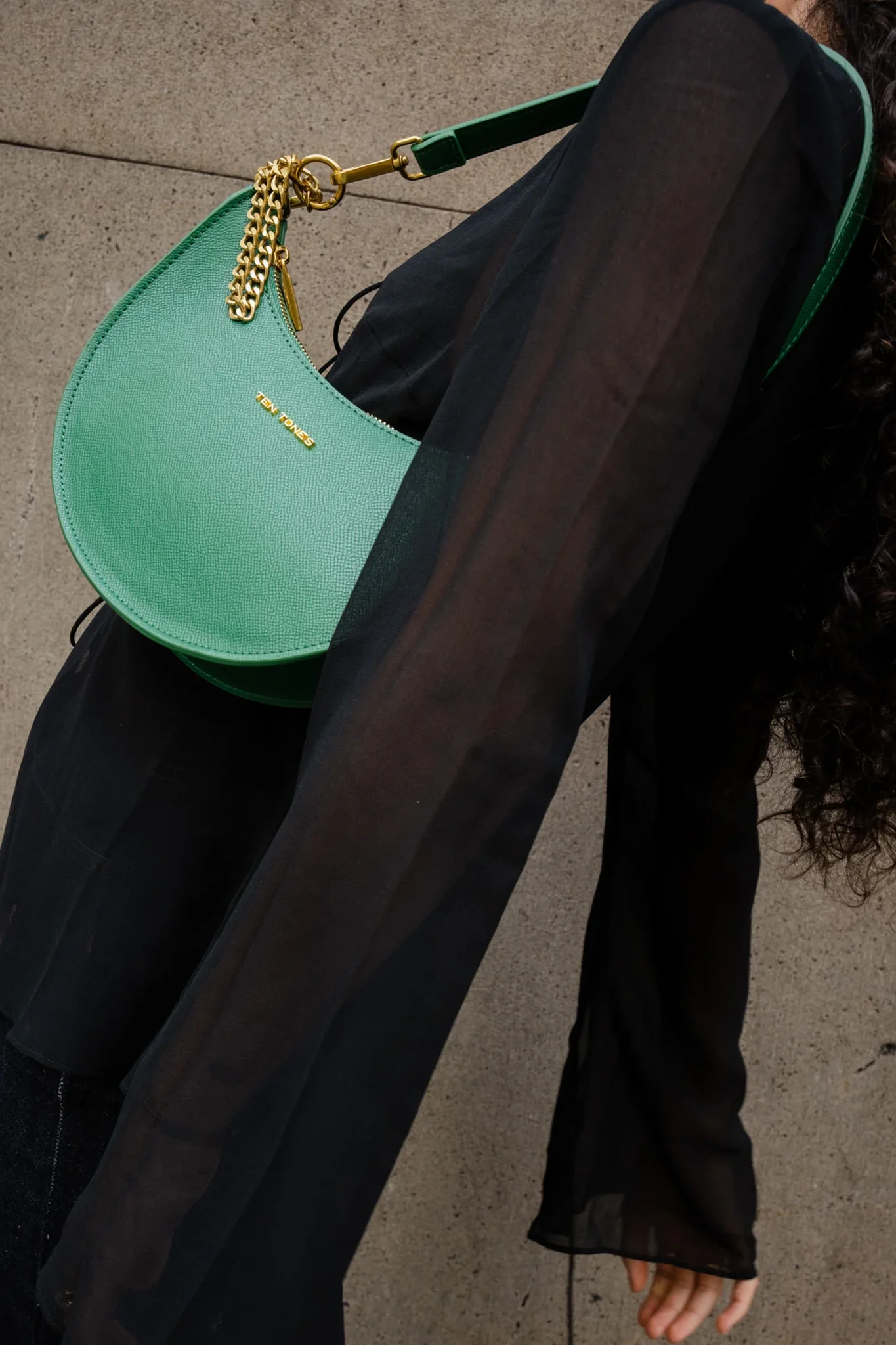 TEN TONES Grayson Moon Bag Green - Image 7