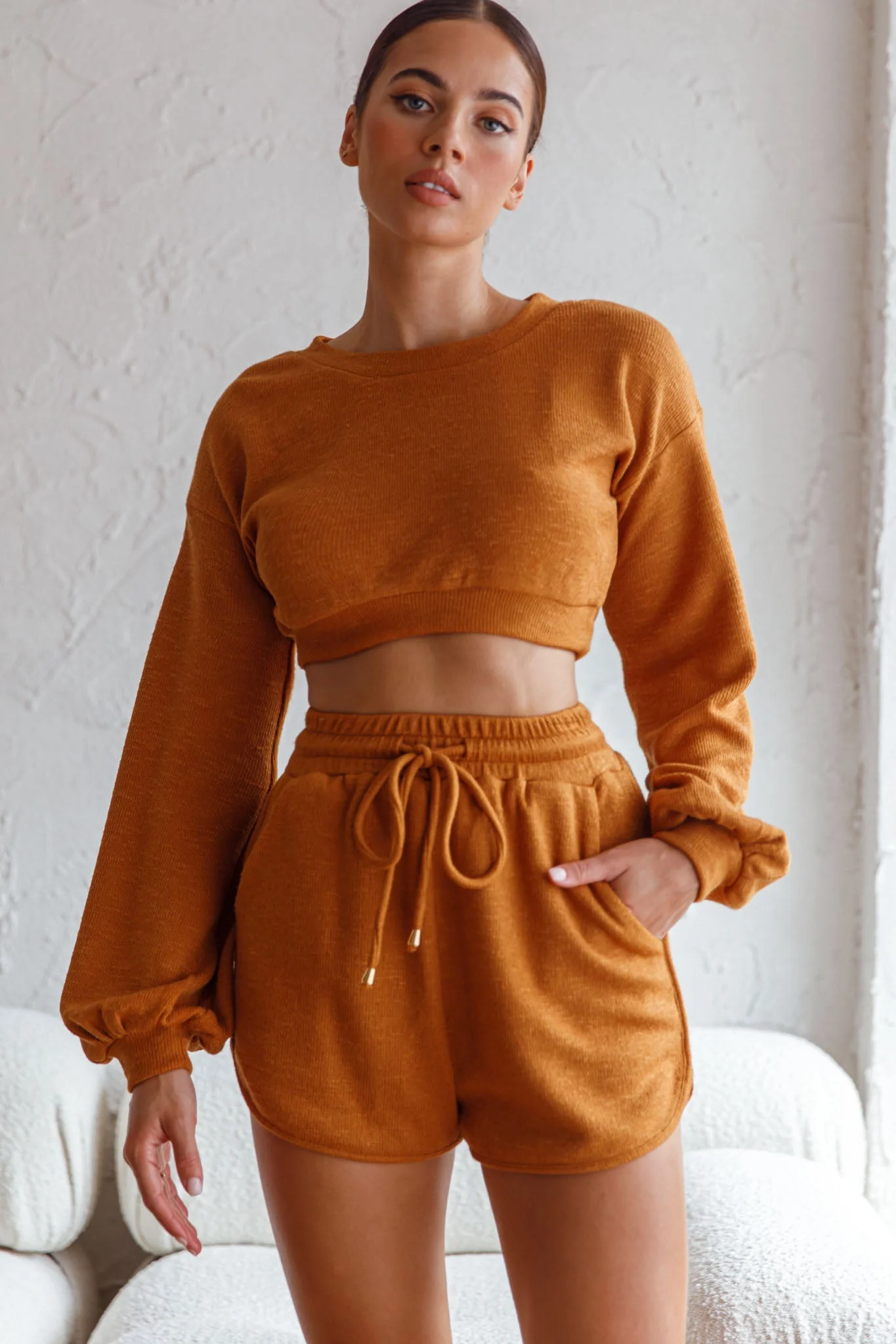 TGIF Crop Sweater Mustard - Image 4