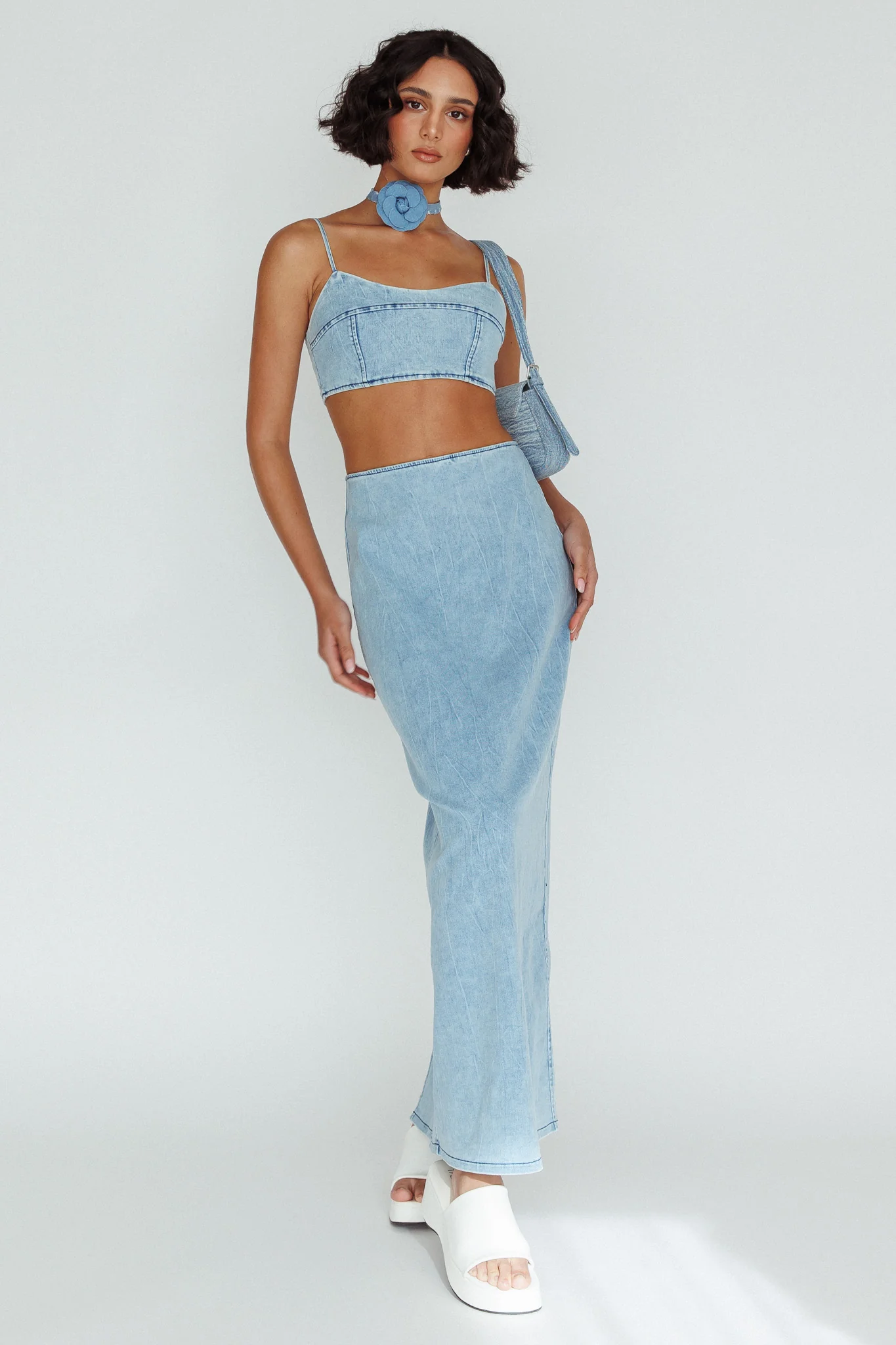 The Moment Maxi Skirt Denim - Image 2
