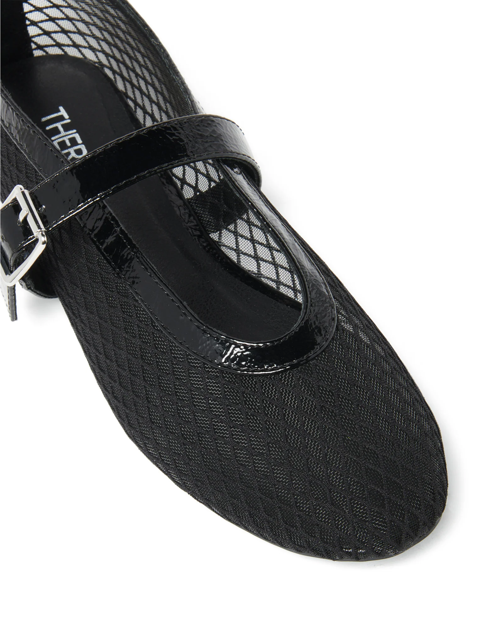 THERAPY Addie Ballet Flat Crinkle Patent Black - Image 4