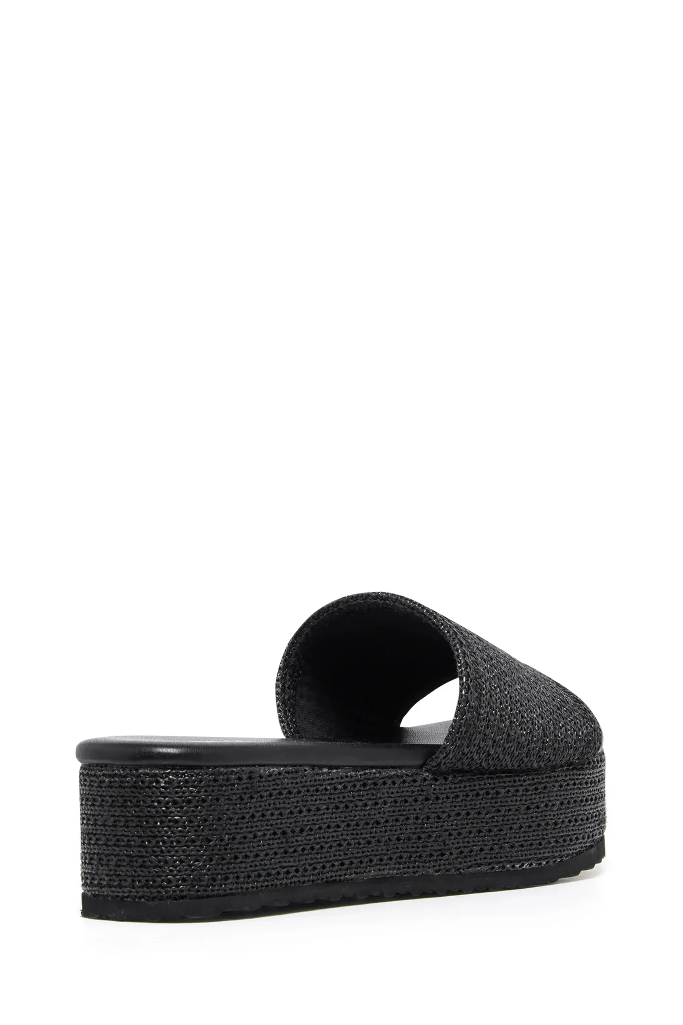 THERAPY Avery Flatform Sandal Raffia Black - Image 2