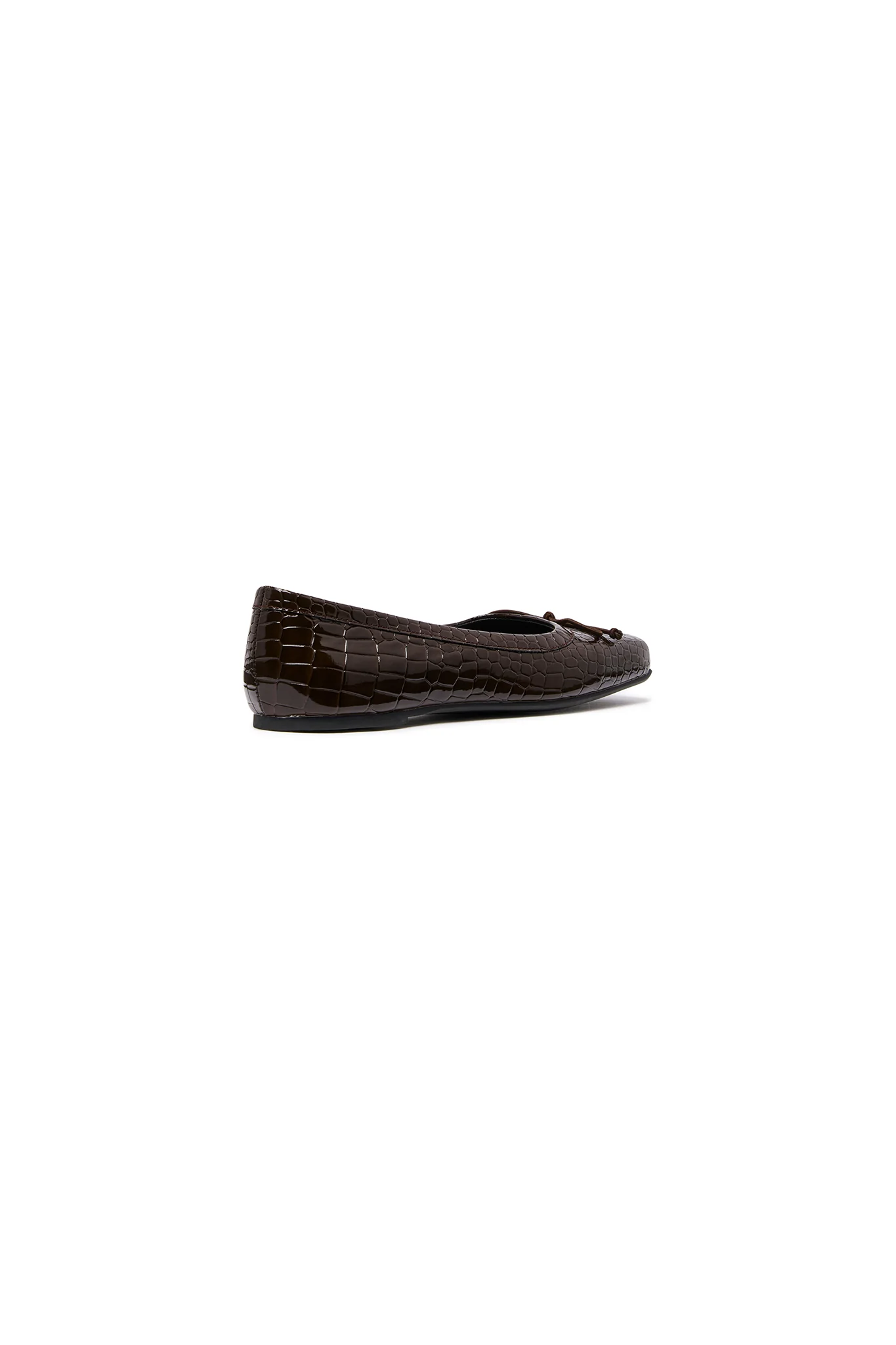THERAPY Laine Ballet Flat Chocolate Croc - Image 3