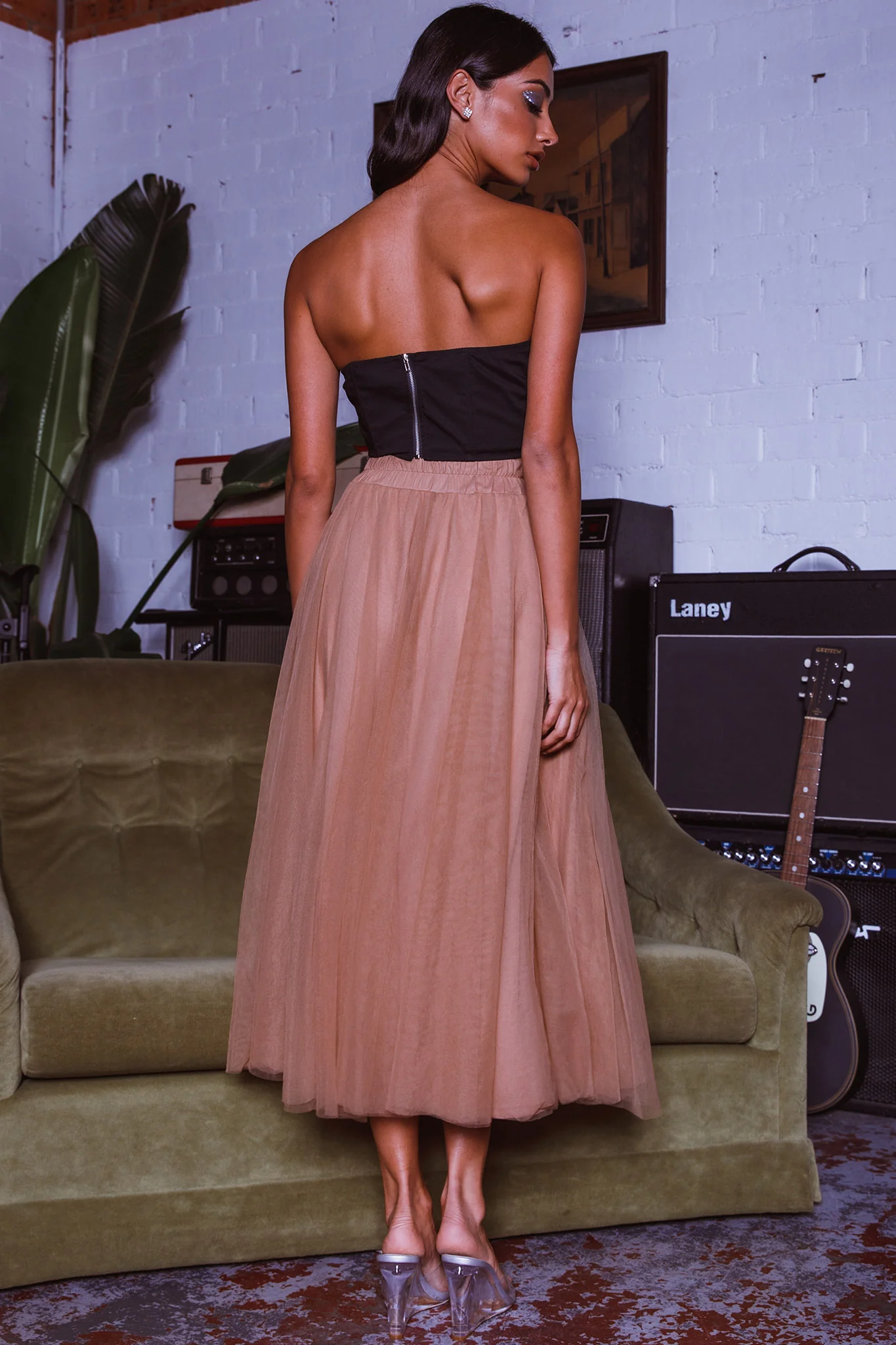 Think Twice Strapless Twist Top Black - Image 8