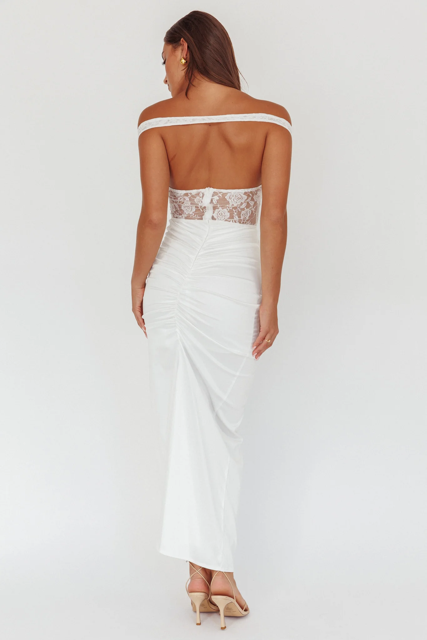 Tillie Lace Bodice Maxi Dress White - Image 3