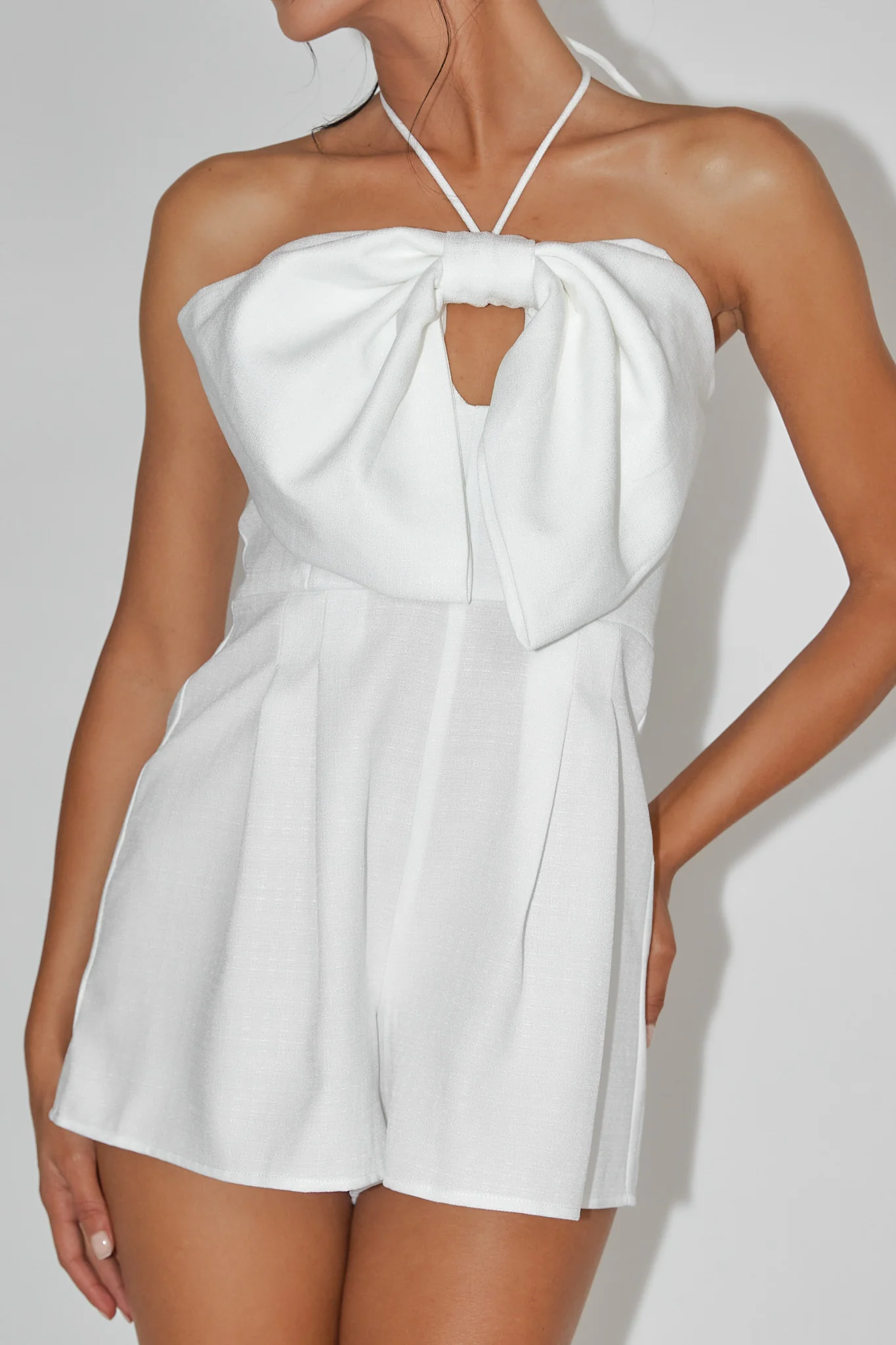 Tink Bow Bust Romper White - Image 4