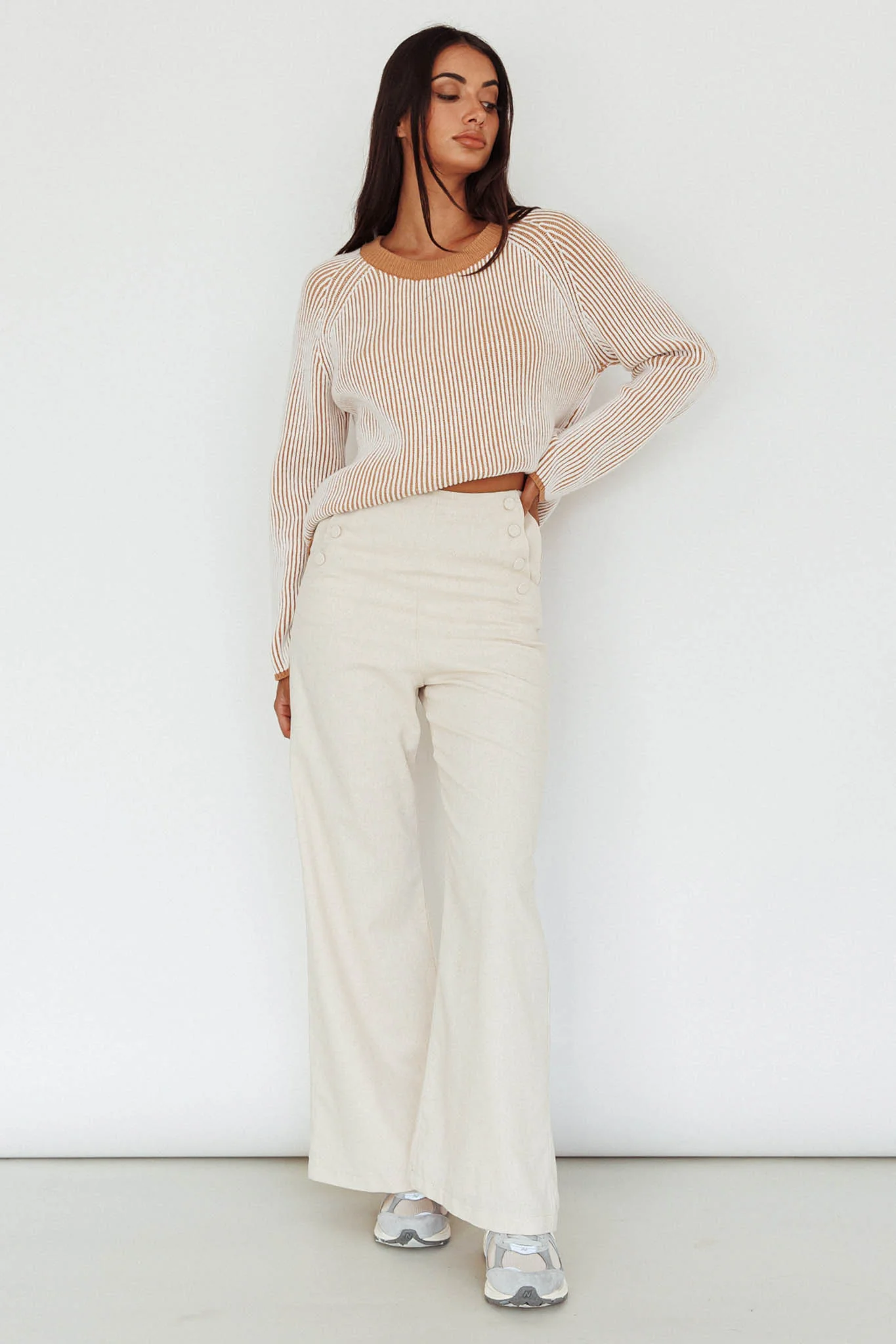 Trafalgur Ribbed Knit Sweater Camel - Image 6