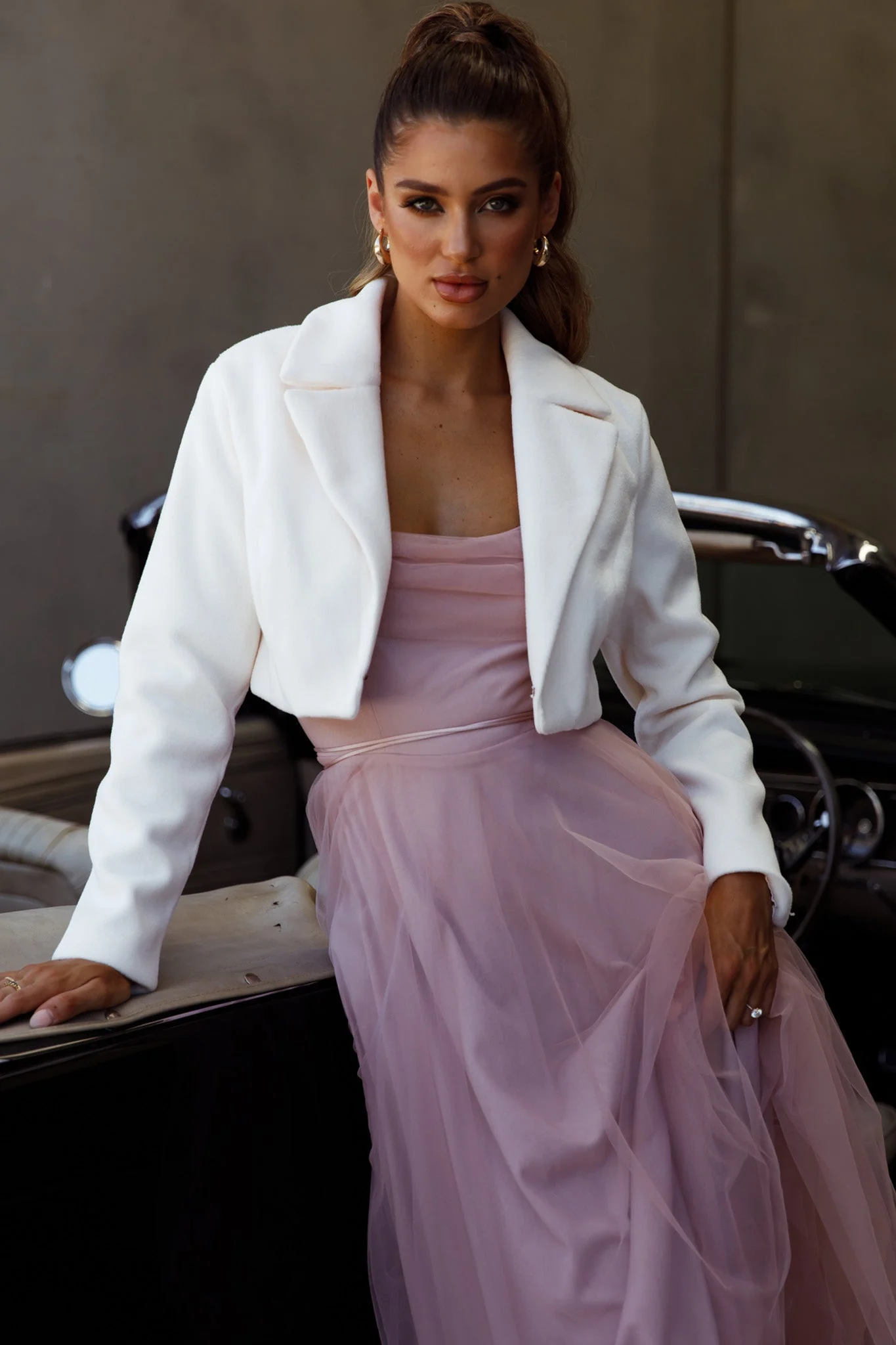 Tres Jolie Crop Jacket White - Image 3