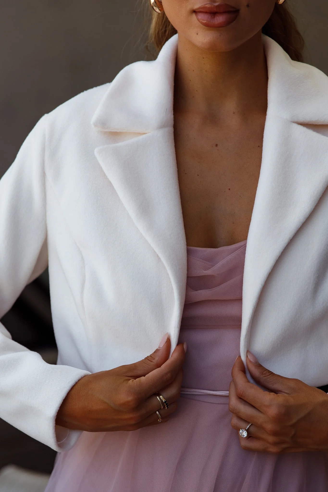 Tres Jolie Crop Jacket White - Image 5