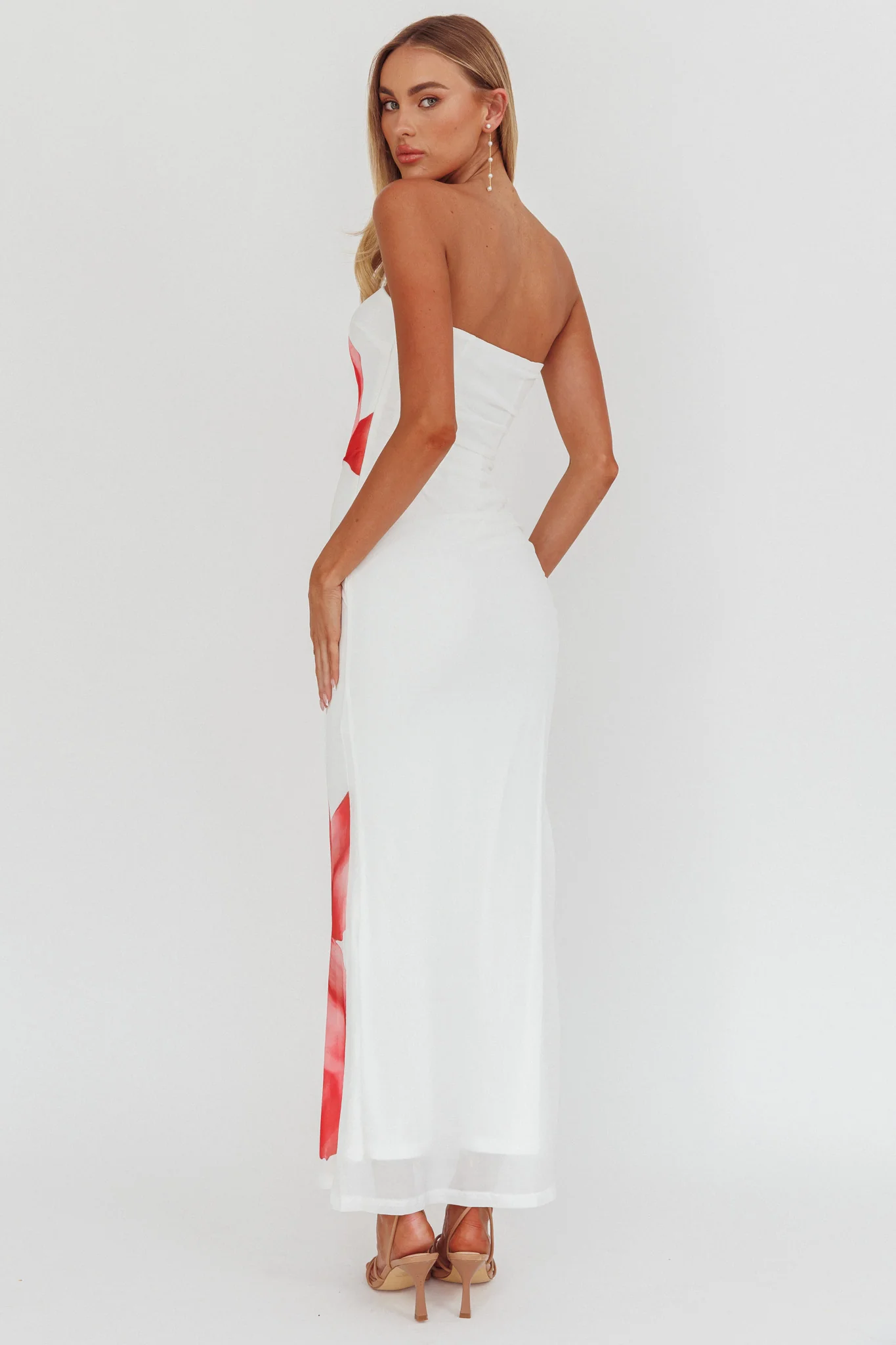 Truth Be Told Strapless Maxi Dress White - Image 2