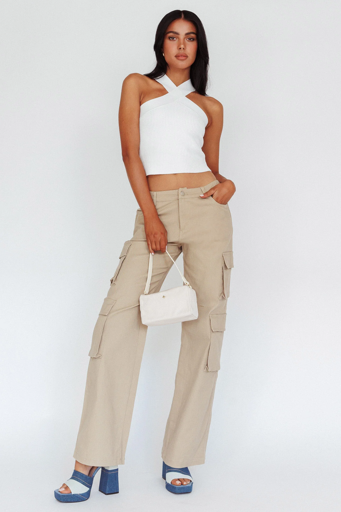 Ulterior Motive Pocket Cargo Pants Taupe - Image 5